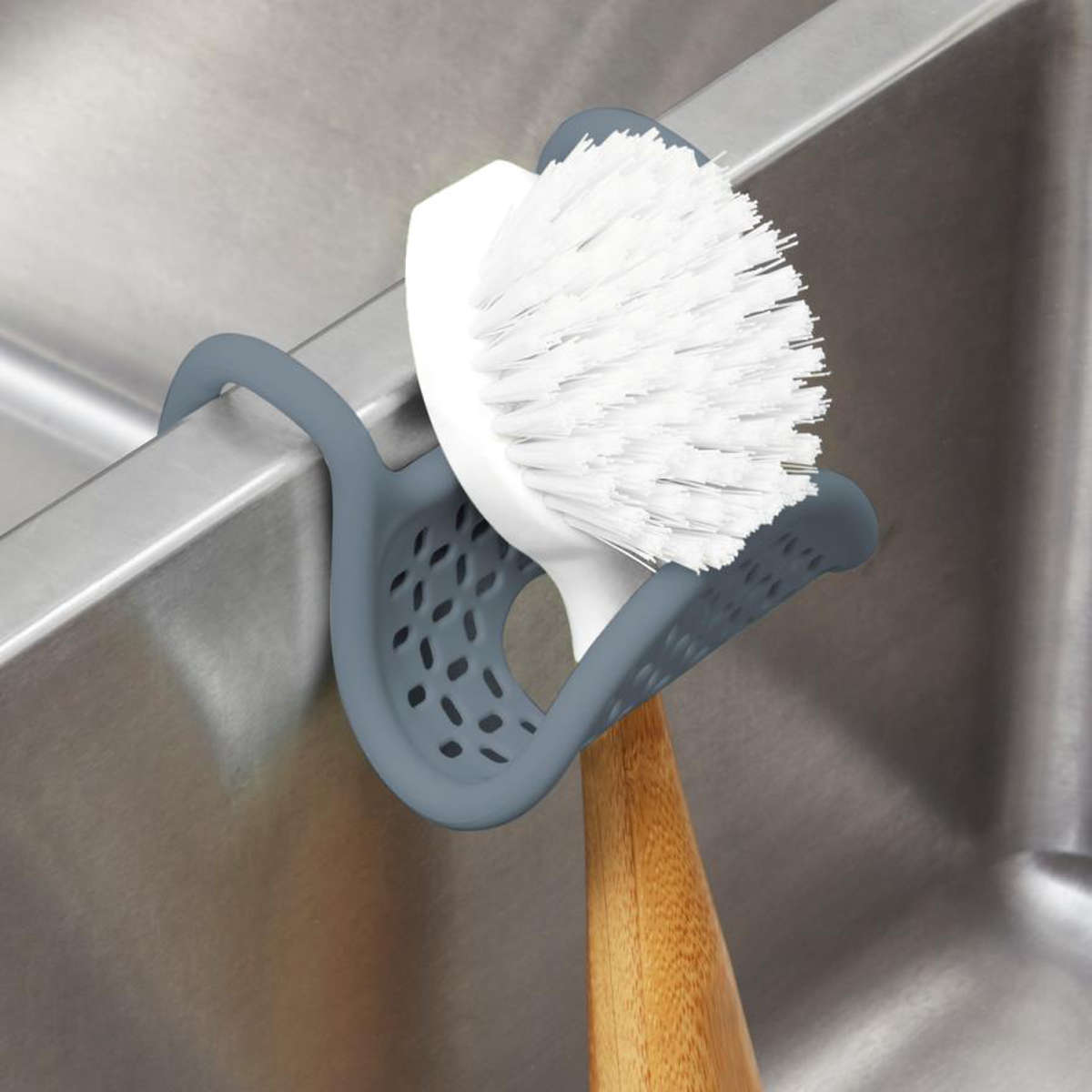 スポンジラック Umbra アンブラ スリング シンクキャディー ブラシ スポンジ置き 排水穴付き ( スポンジホルダー スポンジ入れ ブラシホルダー ブラシラック スポンジ収納 シンク用品 シンク周り 水周り用品 水まわり用品 ) 【ホワイト】 ホワイト