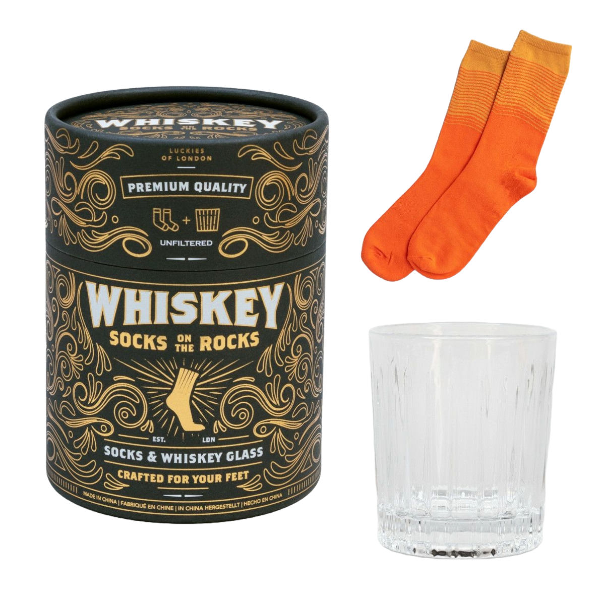 グラス SUCK UK ソックス・ウイスキーオンザロック （ コップ ロックグラス ロック 靴下 ソックス おしゃれ シンプル 大人 メンズ 男性 ）