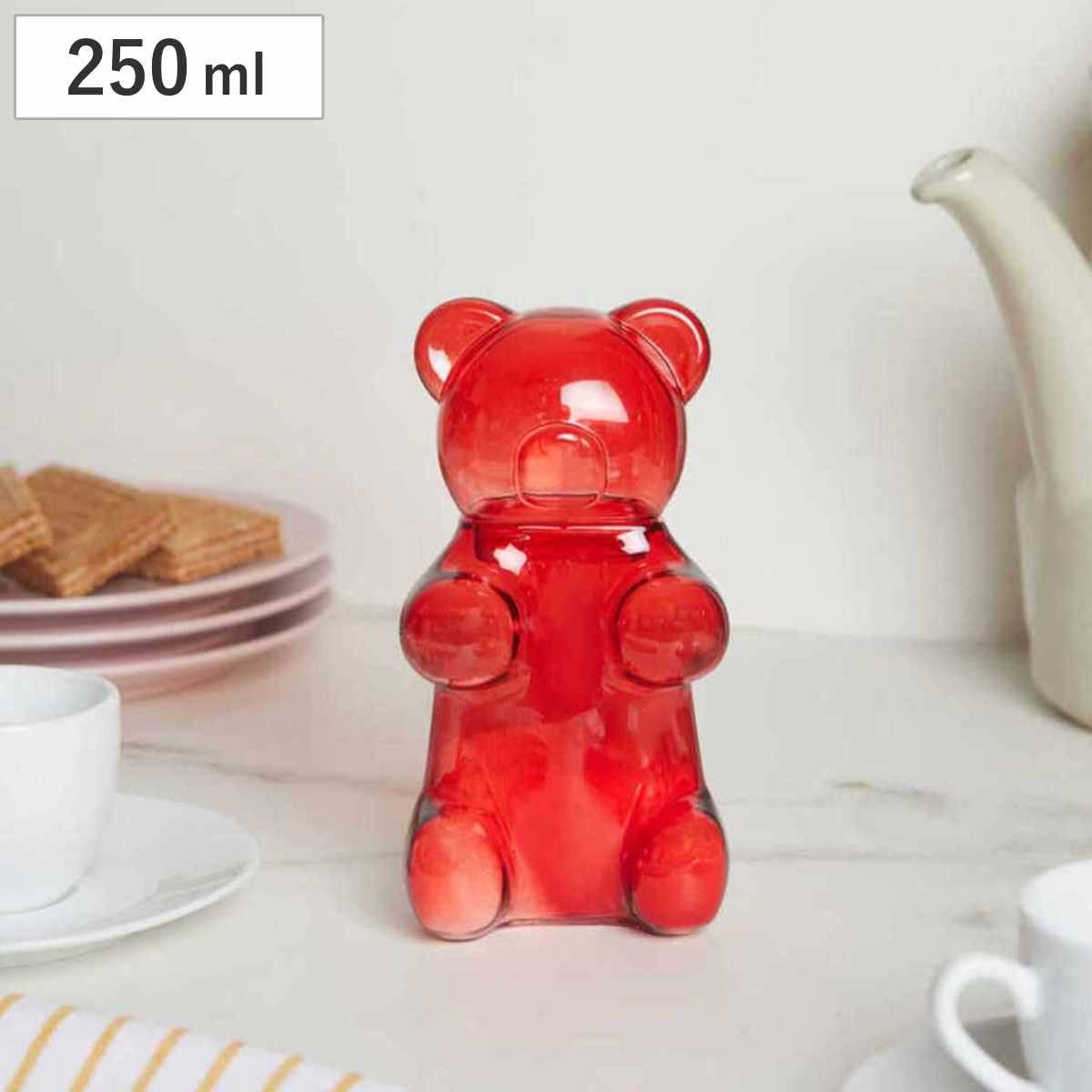 調味料入れ balvi シュガーポット グミベア ( ガラス 調味料ポット 砂糖入れ 容器 卓上 ティウェア 砂糖 シュガー おしゃれ かわいい くま型 クマ ベア )