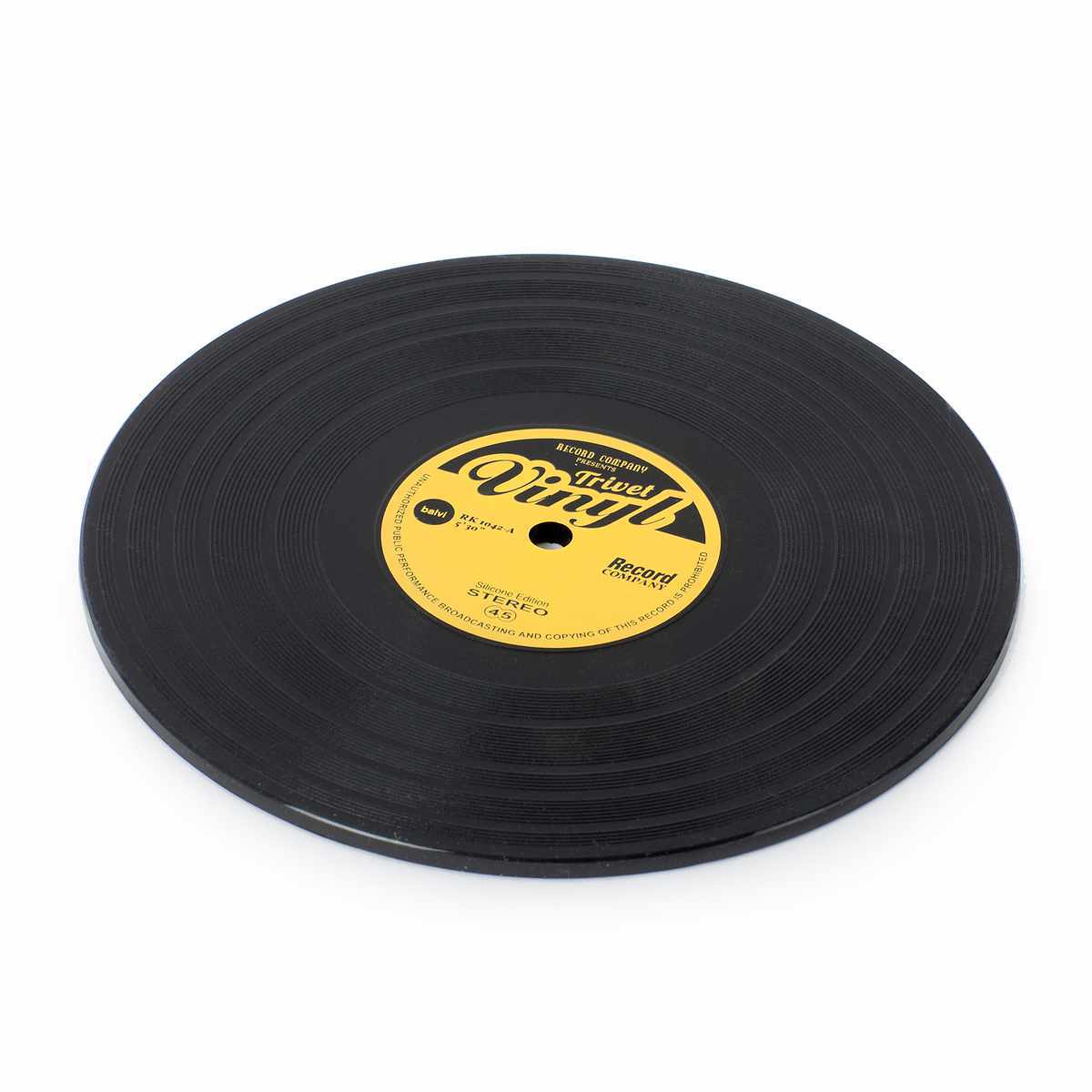 鍋敷き balvi トリベット レコード シリコン ( なべ敷き 鍋しき なべしき レコード型 ユニーク おしゃれ かわいい 便利 卓上 キッチン インテリア )