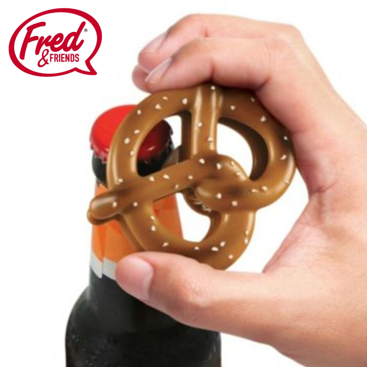 ボトルオープナー クリップ Fred ビアプレッツェル ( 栓抜 オープナー せん抜き フードクリップ キッチンクリップ 瓶ビール 栓開け 瓶 蓋 ビン 開栓 袋止めクリップ 食品用クリップ キッチン 料理用 キッチンツール 可愛い )