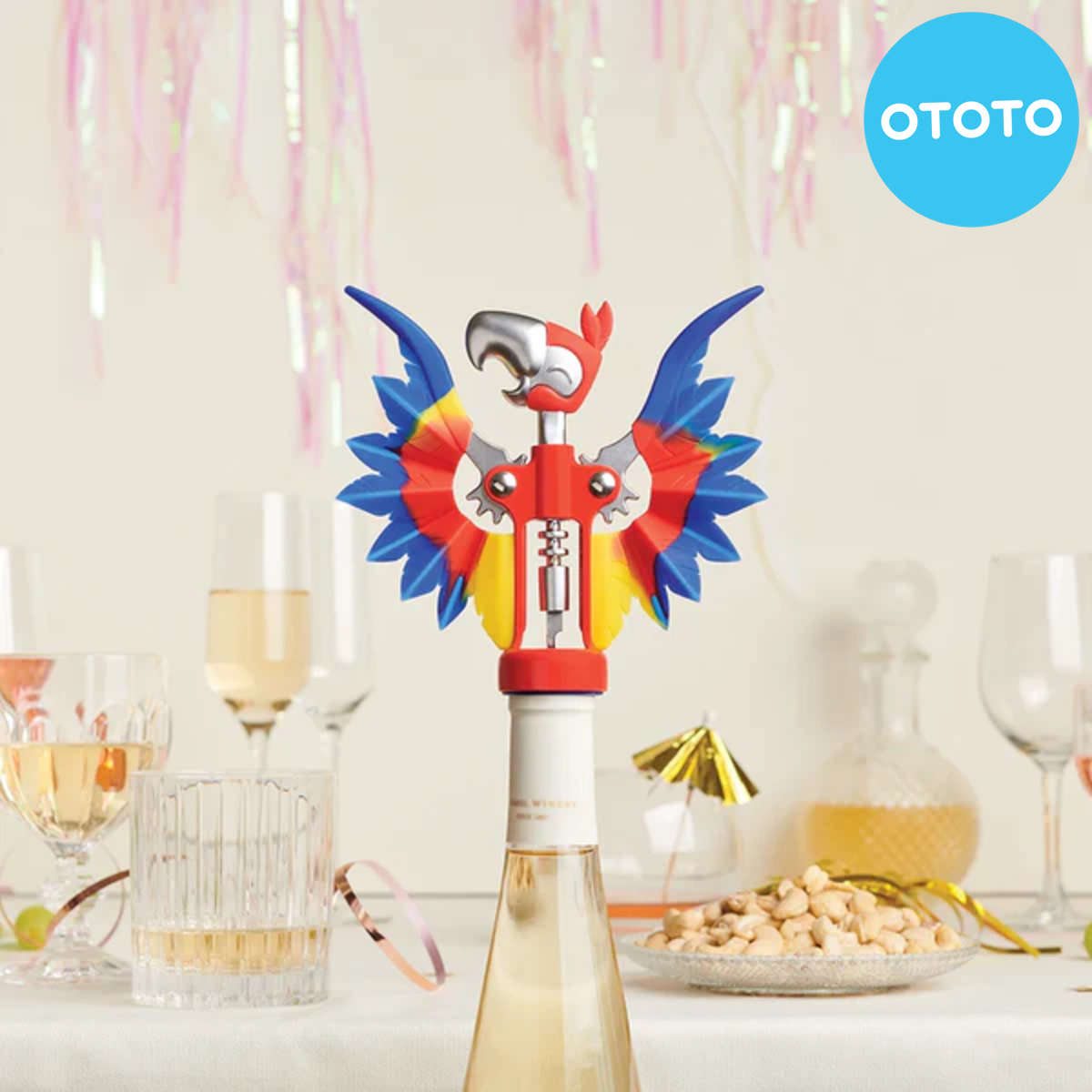 ボトルオープナー OTOTO Pinot コルクスクリュー&オープナー ( オープナー ワインオープナー コルク抜き 栓抜き オウム ワイン 瓶 ドリンク ボトル ユニーク キッチン雑貨 キッチンツール ワイン用品 ワインツール オトト )