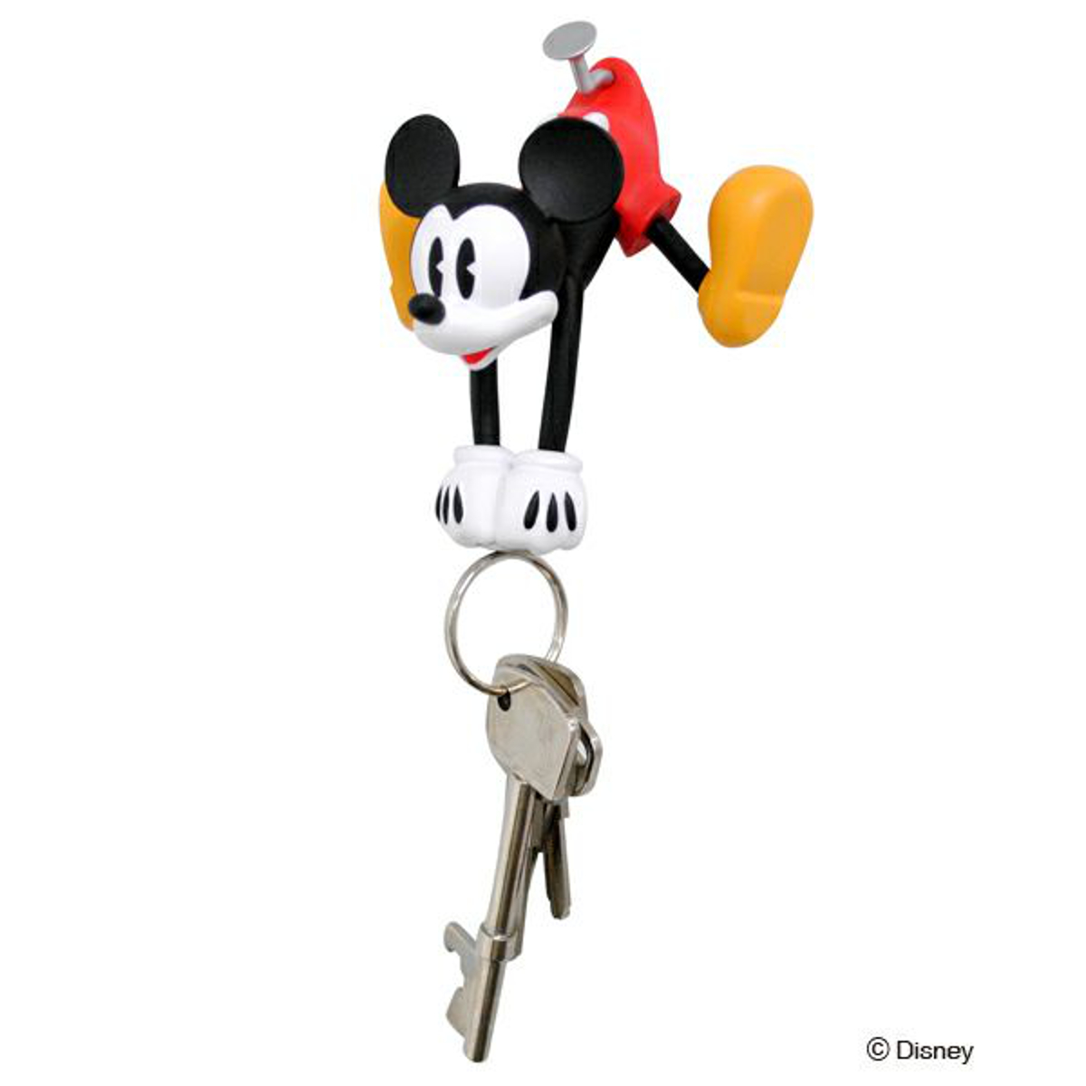 フック キーハンガー マグネット ミッキー 鍵収納 ディズニー （ マグネットフック キーフック 収納 磁石 ミッキーマウス 鍵フック かぎ カギ マグネットタイプ Disney disney 冷蔵庫 玄関ドア ドア ）