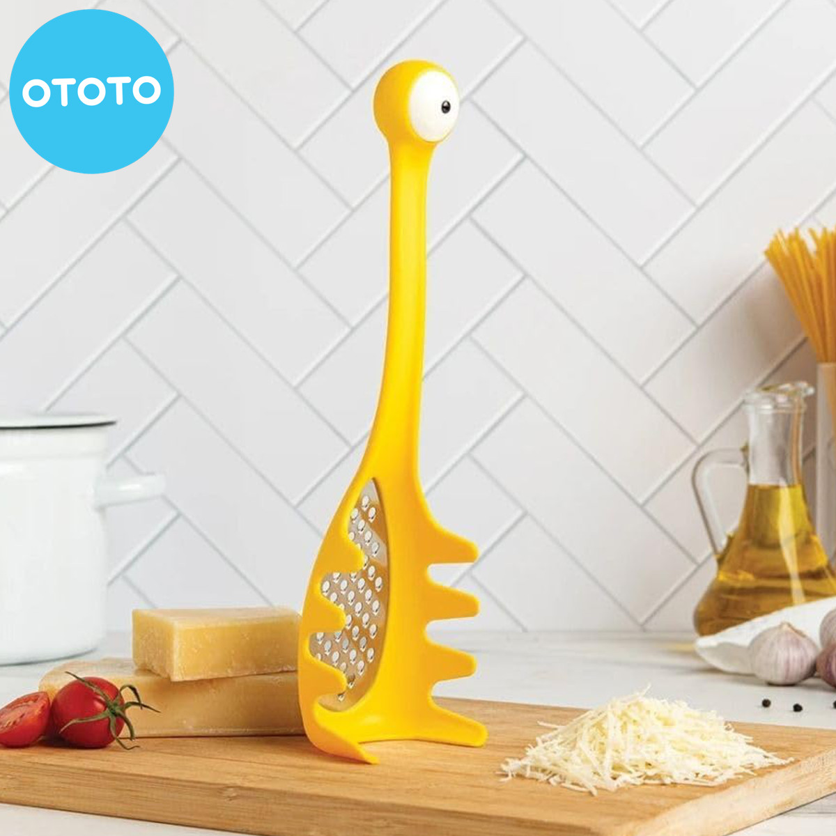 OTOTO パスタサーバー マルチモンスター パスタスプーン グレーター （ オトト パスタレードル スパゲティサーバー マルチトング おろし器 スパゲッティサーバー おろし金 チーズ削り キッチンツール 下ごしらえ かわいい ）