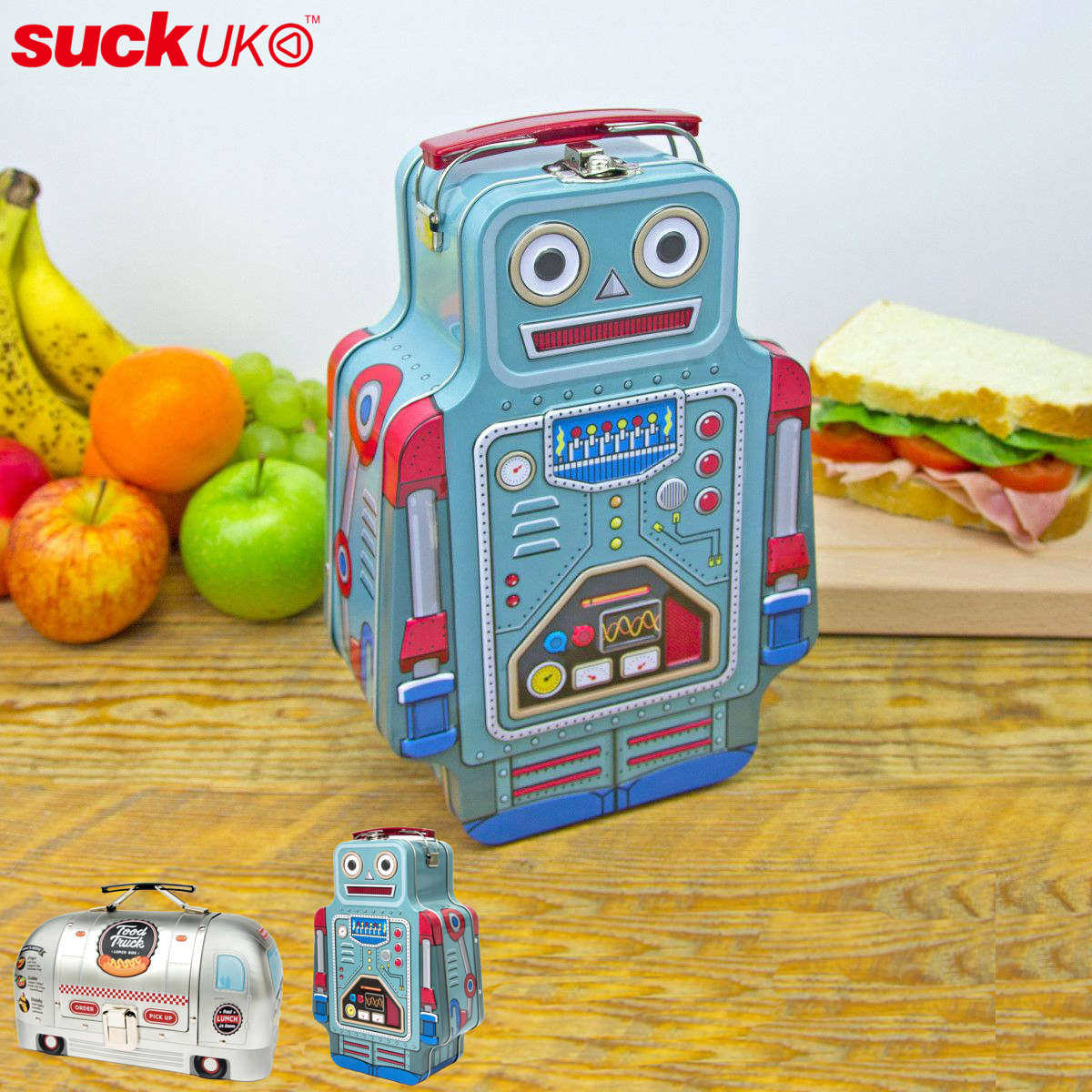 収納ケース SUCK UK オーガナイザー プレゼント オシャレ （ サックユーケー ロボット型 フードトラック型 小物入れ インテリア 雑貨 子ども 収納 デザイン おもちゃ収納 飾る オブジェ グッズ 景品 ギフト ） 【ロボット】