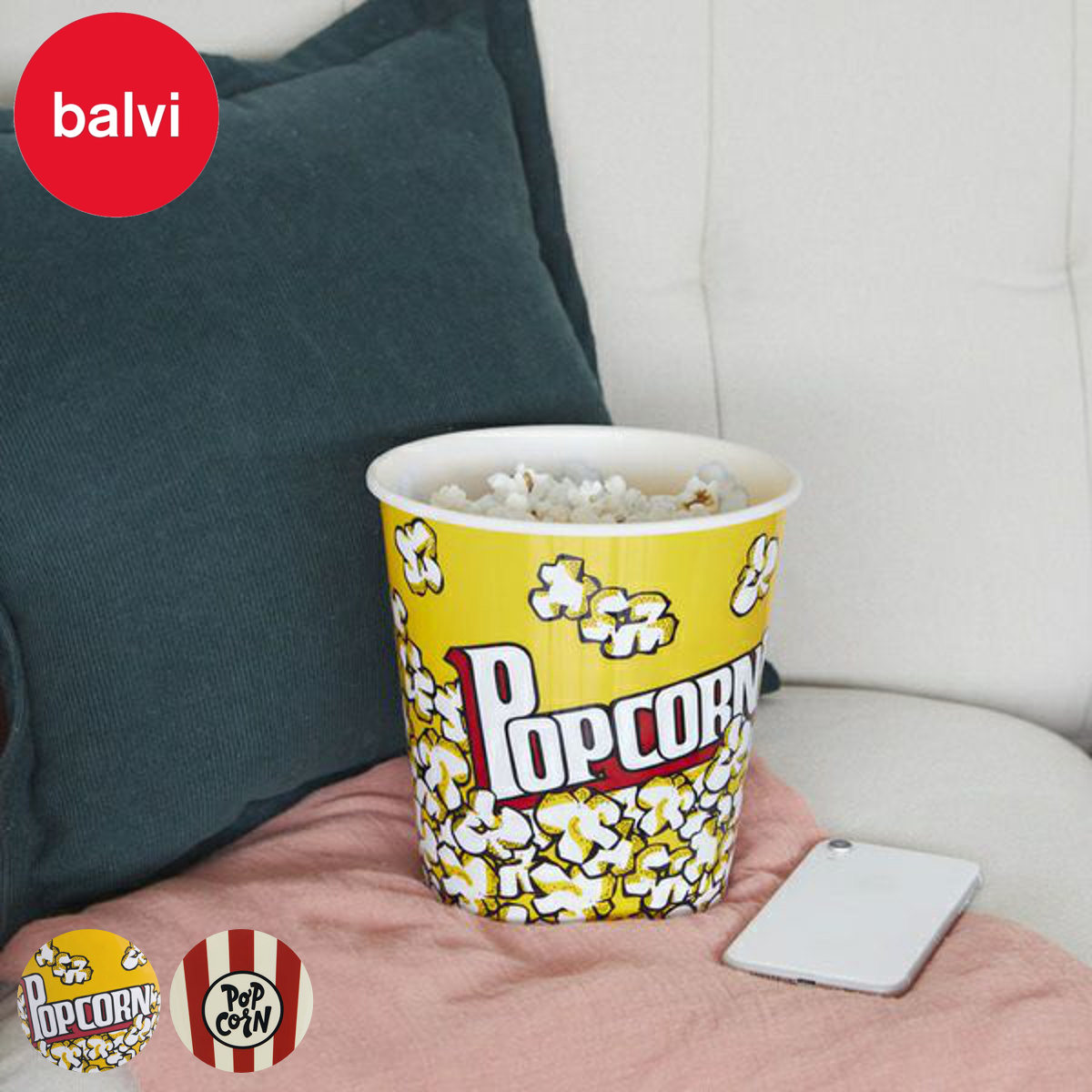 小物入れ Balvi レトロ ポップコーン （ バルビ ポップコーン型 ポップコーンケース 収納ケース 雑貨 置き物 収納 かわいい インテリア デザイン 飾る オブジェ グッズ 景品 ギフト おもちゃ収納 ） 【レッド】