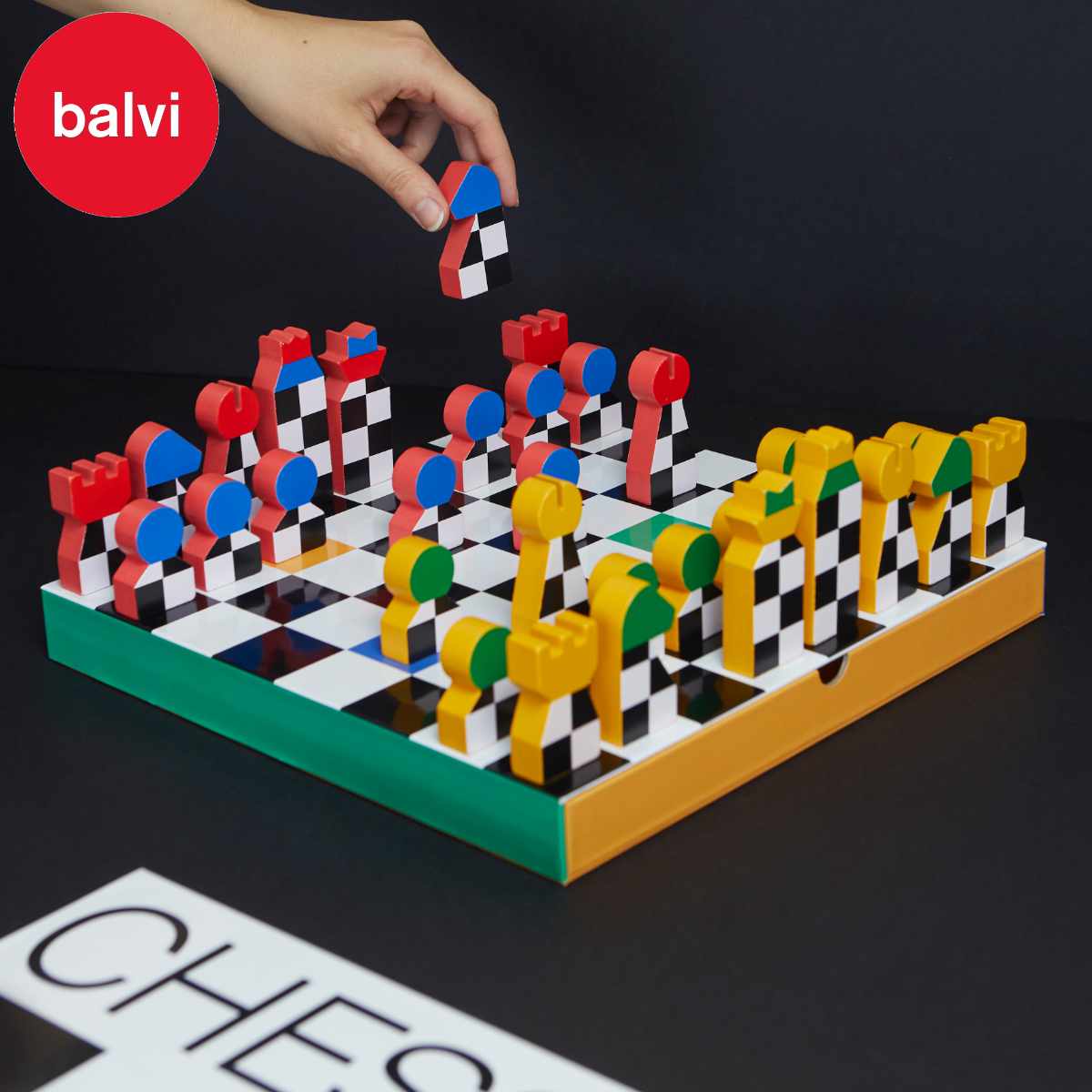 balvi ボードゲーム チェス Hey Chess 遊び （ バルビ 木製 インテリア プレゼント ギフト おもちゃ 玩具 駒 飾る 飾り 遊べる 雑貨 ゲーム 頭脳戦 脳トレ おしゃれ かわいい ）