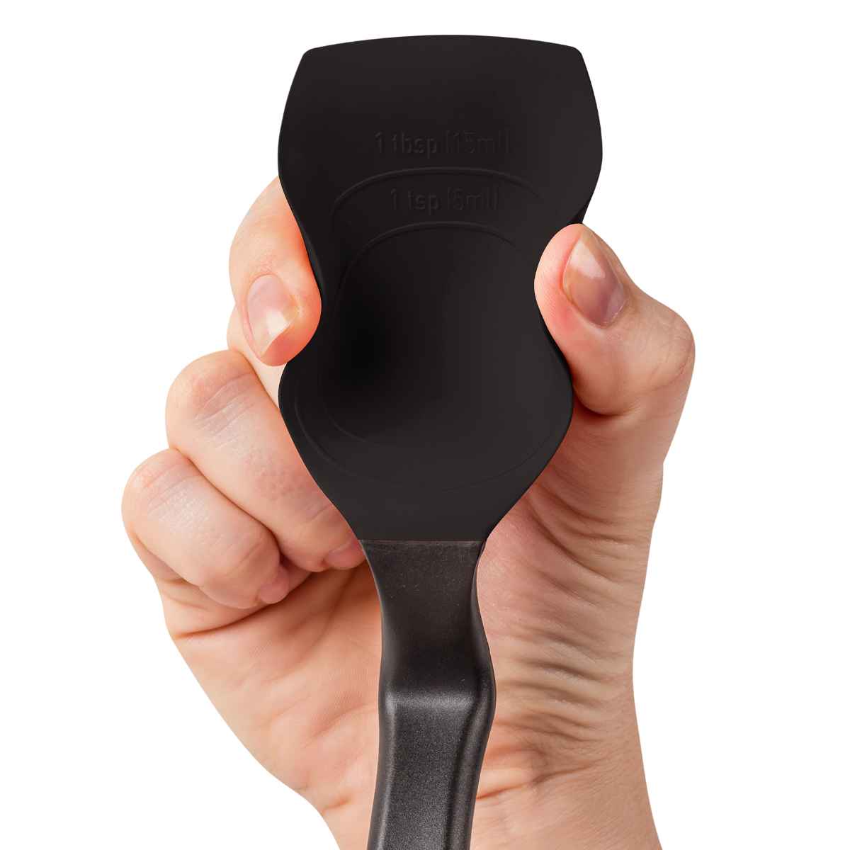 シリコーンスプーン dreamfarm Supoon ( 調理スプーン 計量スプーン メジャースプーン 大さじ 小さじ ソース メモリ付き 先端が浮く 便利 キッチンツール シリコン製 ) 【ブラック】 ブラック