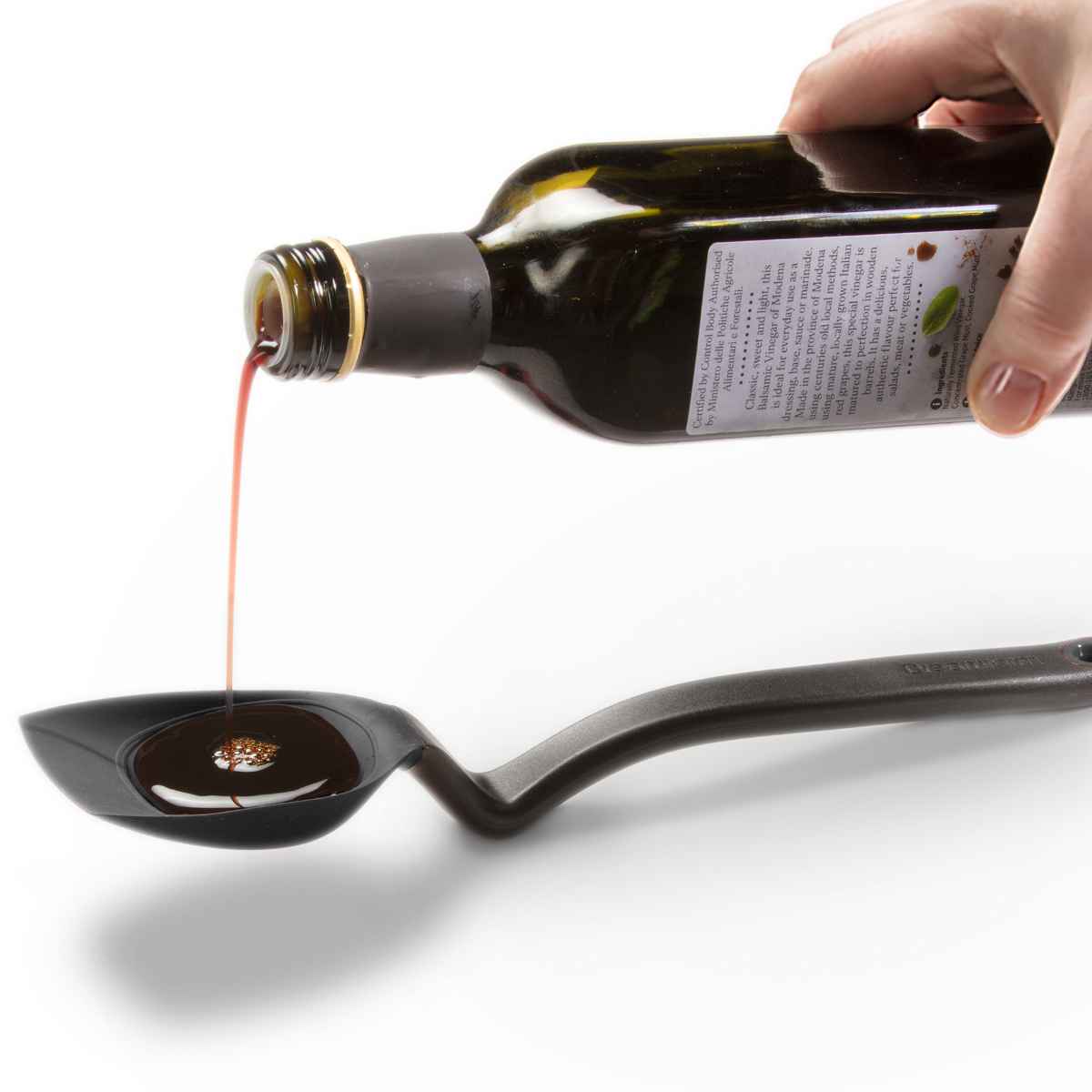 シリコーンスプーン dreamfarm Supoon ( 調理スプーン 計量スプーン メジャースプーン 大さじ 小さじ ソース メモリ付き 先端が浮く 便利 キッチンツール シリコン製 ) 【ブラック】 ブラック