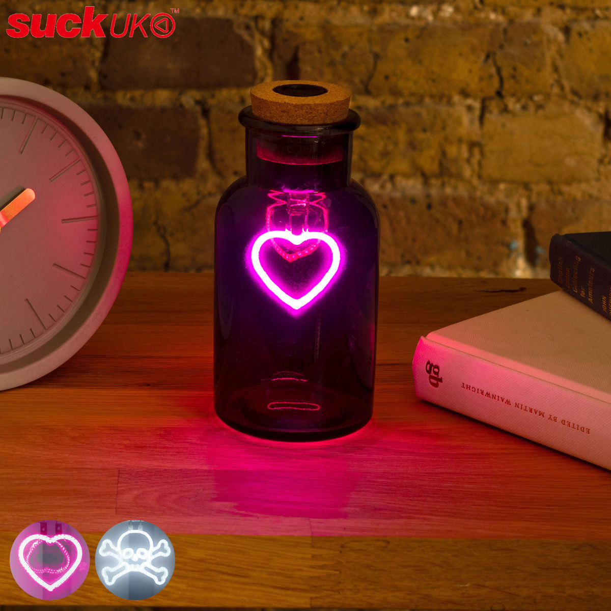 ライト 照明 コードレス SUCK UK ( サックユーケー 持ち運び インテリア 充電式 おしゃれ 部屋 子ども部屋 寝室 ハート ドクロ スカル かわいい ネオン風 飾り ) 【LOVE】