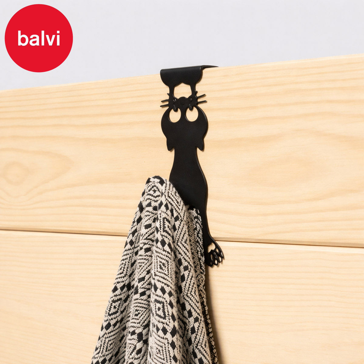 フック ドアフック balvi オシャレ キャット 猫 （ バルビ ドロワーフック ドアハンガー ドア ハンガー 扉 クローゼット 折れ戸 収納 コート バッグ 帽子 ぼうし 掛け 引っ掛け 引っ掛け収納 ネコ ねこ 衣類 ）