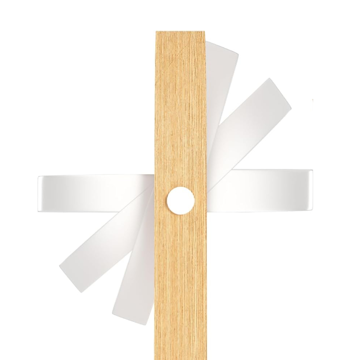 umbra ミラー 鏡 ライト付き ベルウッド ヴァニティミラー ( アンブラ カガミ 回転 両面 拡大鏡 LEDライト 角度調節 調色 調光 トレイ付き 木製フレーム )