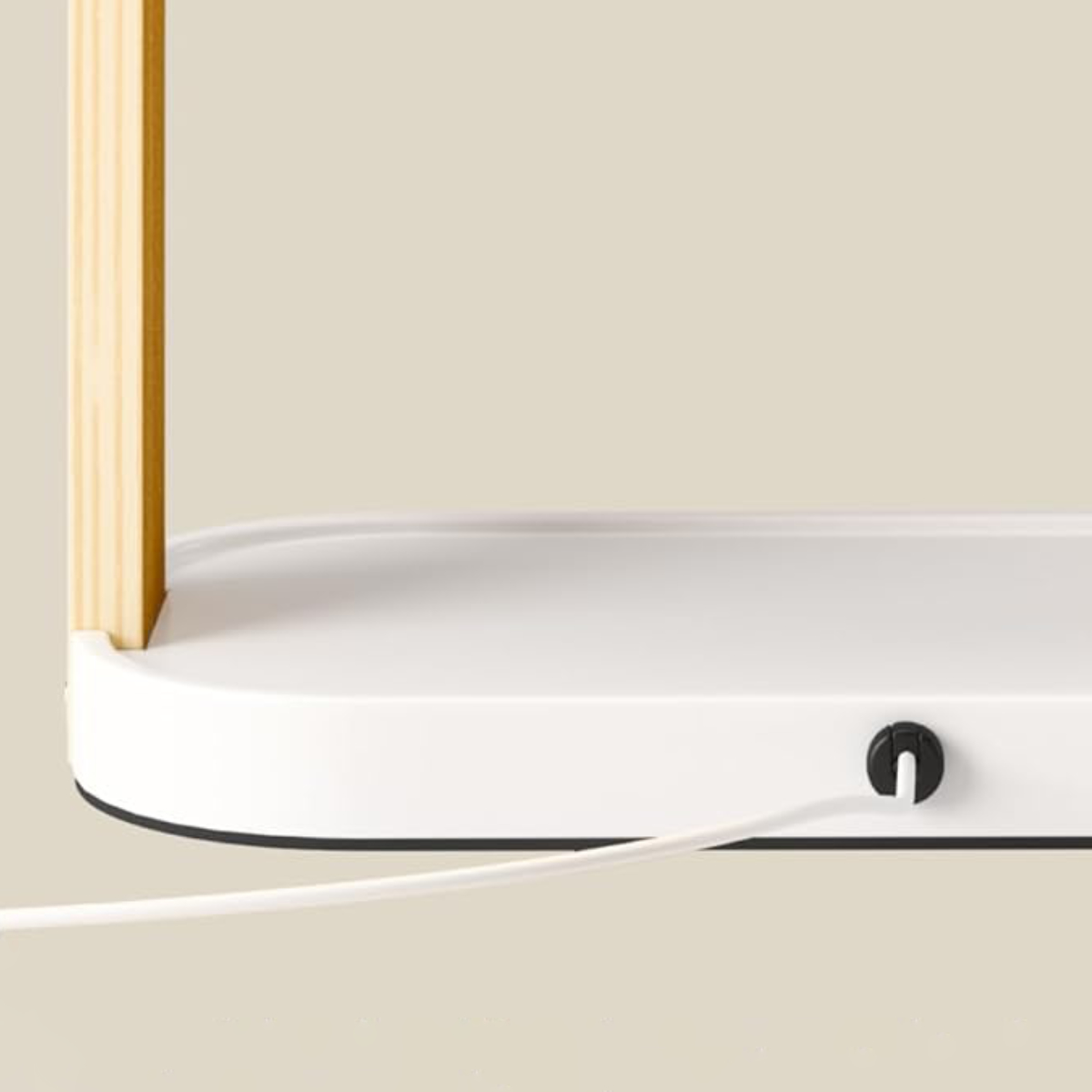 umbra ミラー 鏡 ライト付き ベルウッド ヴァニティミラー ( アンブラ カガミ 回転 両面 拡大鏡 LEDライト 角度調節 調色 調光 トレイ付き 木製フレーム )