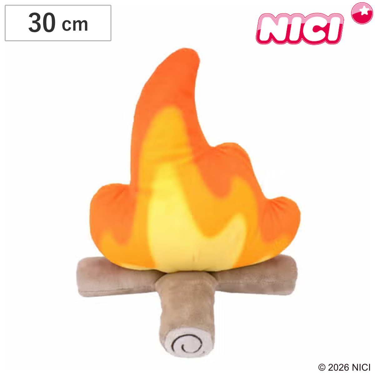 NICI ボンファイアー 30cm ぬいぐるみ GREEN 火 （ ニキ 焚火 焚き火 クッション ふわふわ かわいい オブジェ キャンプファイヤー キャンプ グッズ ヌイグルミ 縫いぐるみ インテリア おしゃれ 癒し アイテム 焚火モチーフ 人気 ）