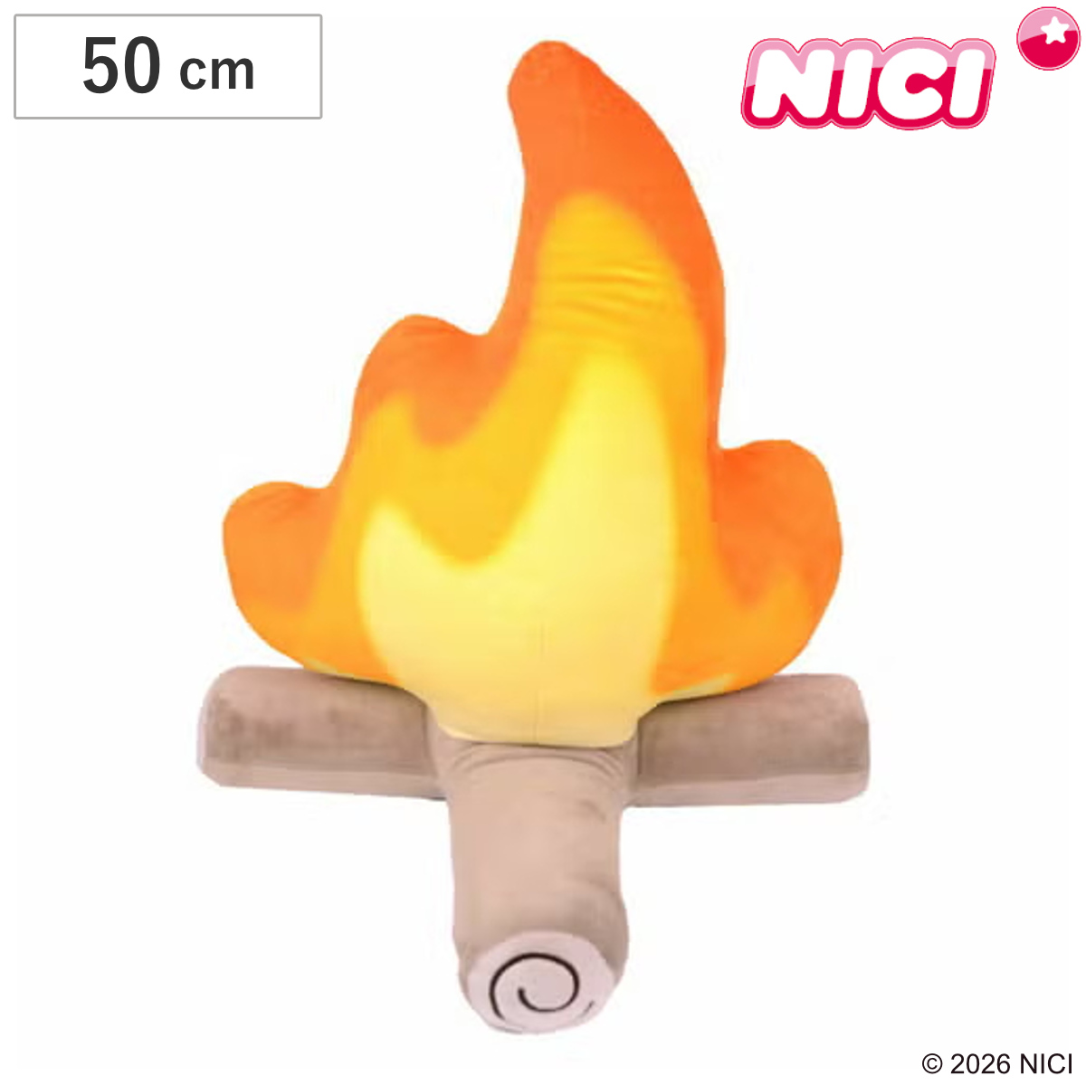 NICI ボンファイアー 50cm ぬいぐるみ GREEN 火 （ ニキ 焚火 焚き火 クッション 大きい ふわふわ かわいい オブジェ キャンプファイヤー キャンプ グッズ ヌイグルミ 縫いぐるみ インテリア おしゃれ 癒し アイテム 焚火モチーフ ）