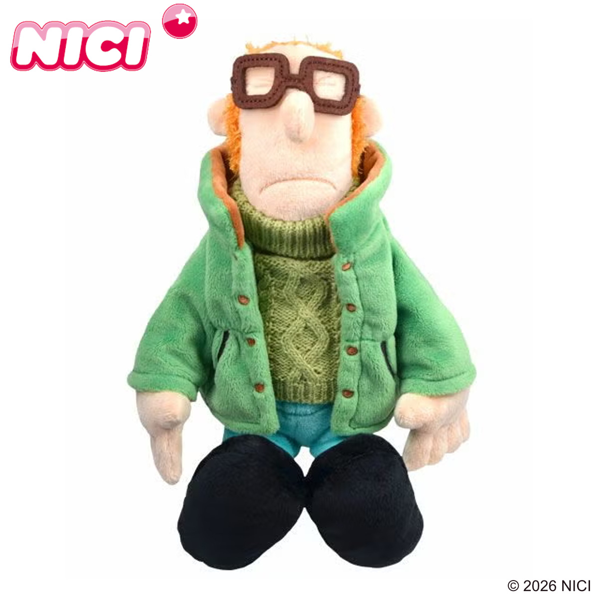 NICI ファーマー クラシック 40cm ぬいぐるみ ひつじのショーン （ ニキ ヌイグルミ 人形 かわいい キャラクター グッズ 牧場主 もこもこ 縫いぐるみ おもちゃ 玩具 子ども ごっこ遊び インテリア 雑貨 飾り ）