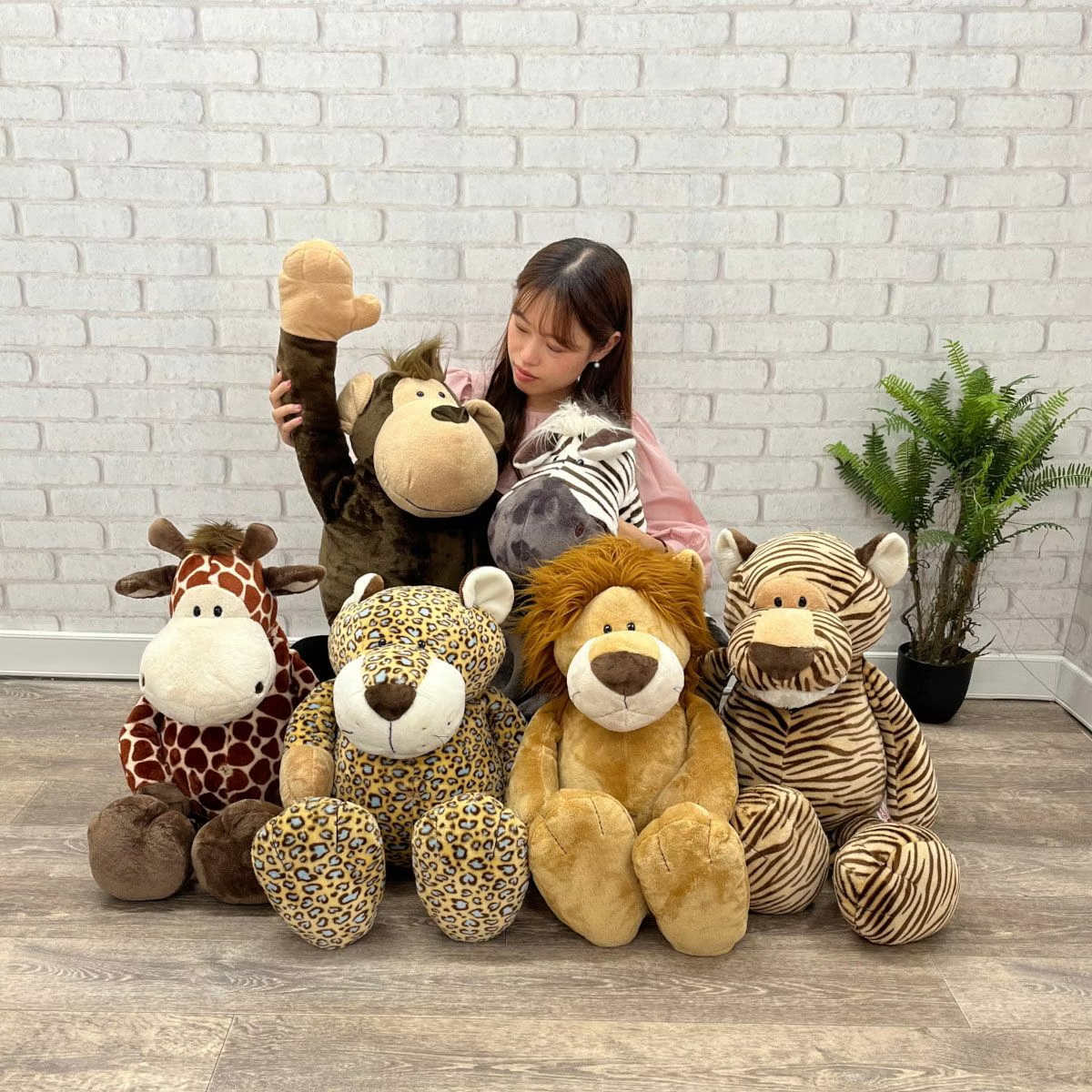 NICI ワイルドフレンズ クラシック 80cm ぬいぐるみ 動物 ( ニキ ヌイグルミ 大きい ビッグサイズ ふわふわ もこもこ アニマル グッズ かわいい 縫いぐるみ 人形 ぬい撮り インテリア 雑貨 子ども キッズ 女の子 男の子 プレゼント ) 【レパード】 レパード