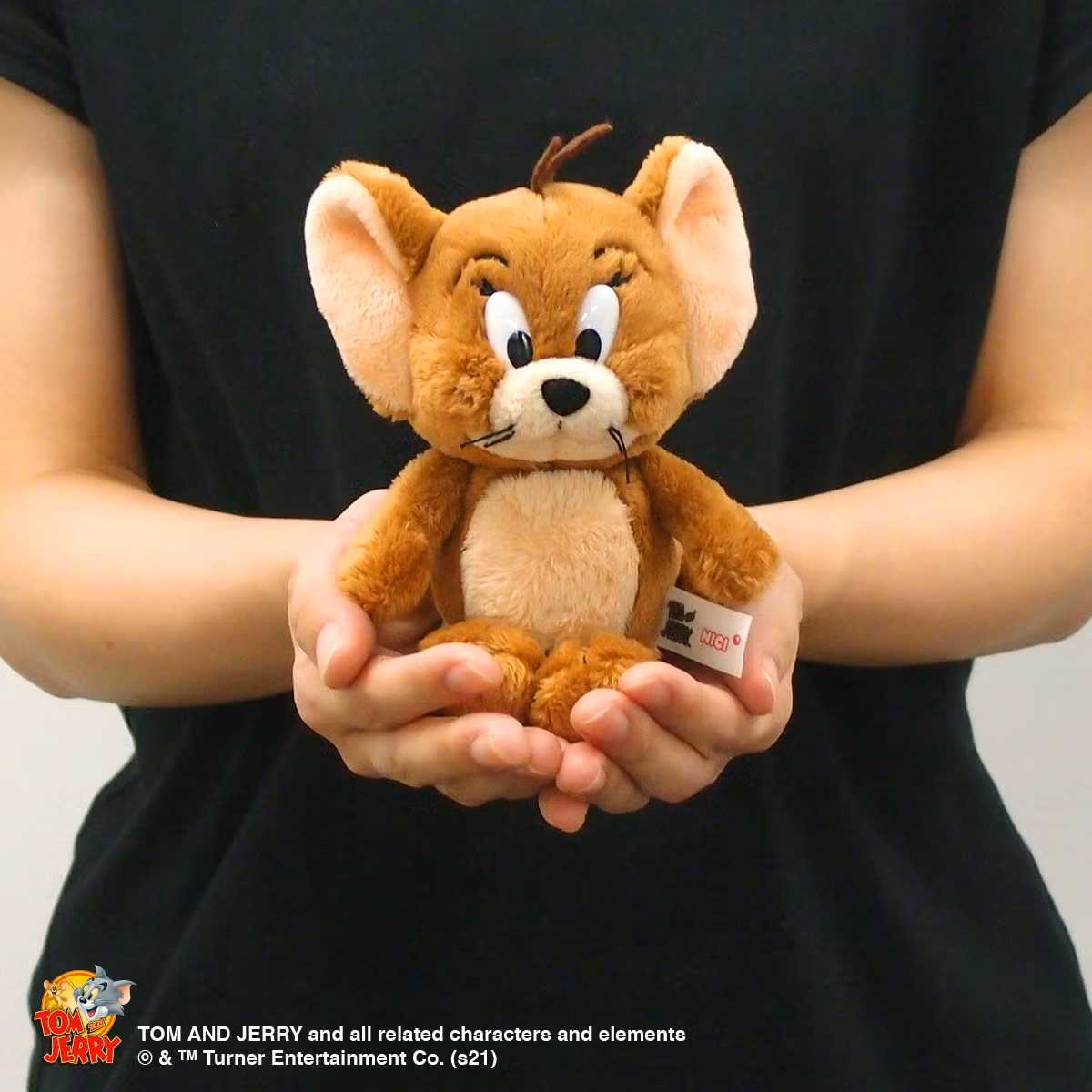 NICI トムとジェリー ジェリー クラシック 15cm ぬいぐるみ ( ニキ ヌイグルミ ふわふわ アニマル グッズ かわいい キャラクター トムジェリ お座りタイプ もこもこ 縫いぐるみ 人形 ぬい撮り おもちゃ 玩具 子ども プレゼント )