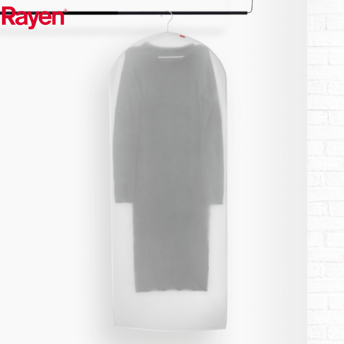 Rayen 洋服カバー L 半透明 ロング （ 衣類カバー 収納 衣類収納 洋服 衣類 カバー 衣類収納袋 収納袋 スーツ ジャケット ワンピース 用