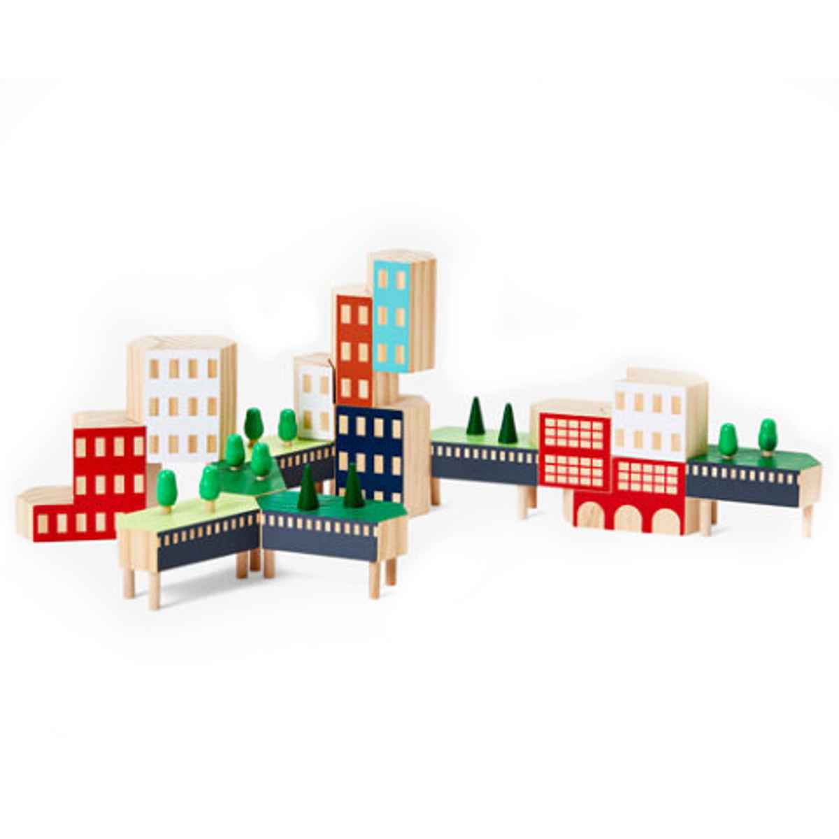 積み木 木製 知育玩具 vallow standard 54× おもちゃ 積み木 AREAWARE ブロッキテクチャー NYC グリーンウェイ