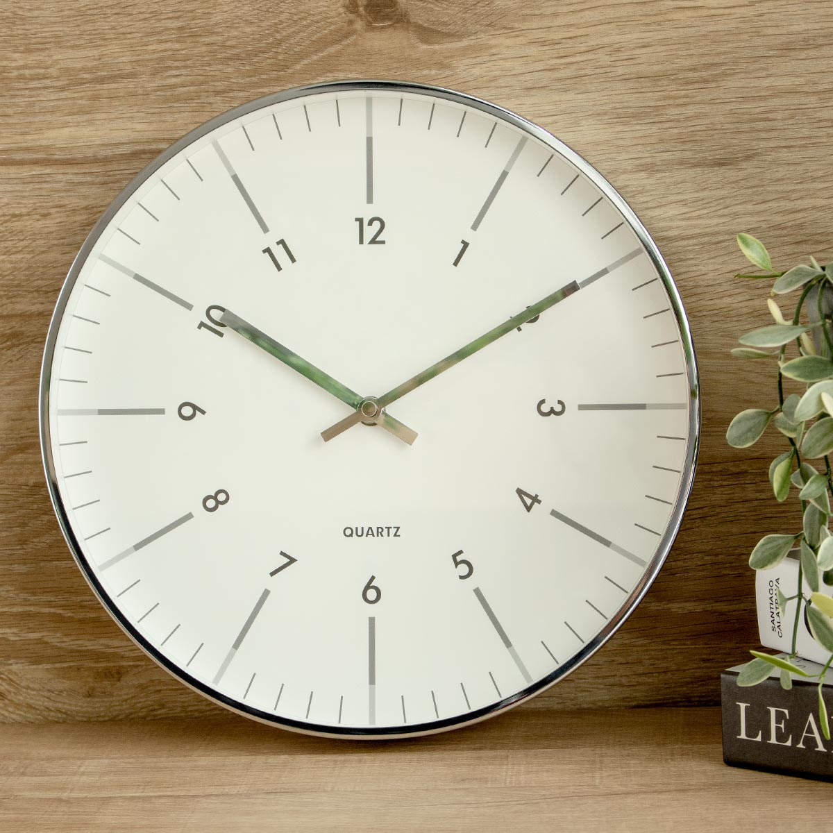 掛け時計 BLUEANT クラシッククロック ホワイト×シルバー （ 北欧 かけ時計 掛時計 壁掛け時計 アナログ インテリア 壁掛け 時計 とけい