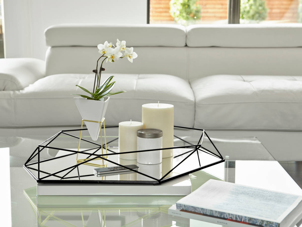 umbra ウォールミラー プリズマ ミラー マットブラス アンブラ umbra プリズマミラー 幅56.5cm 壁掛け （ アンブラ 鏡 壁 ウォール