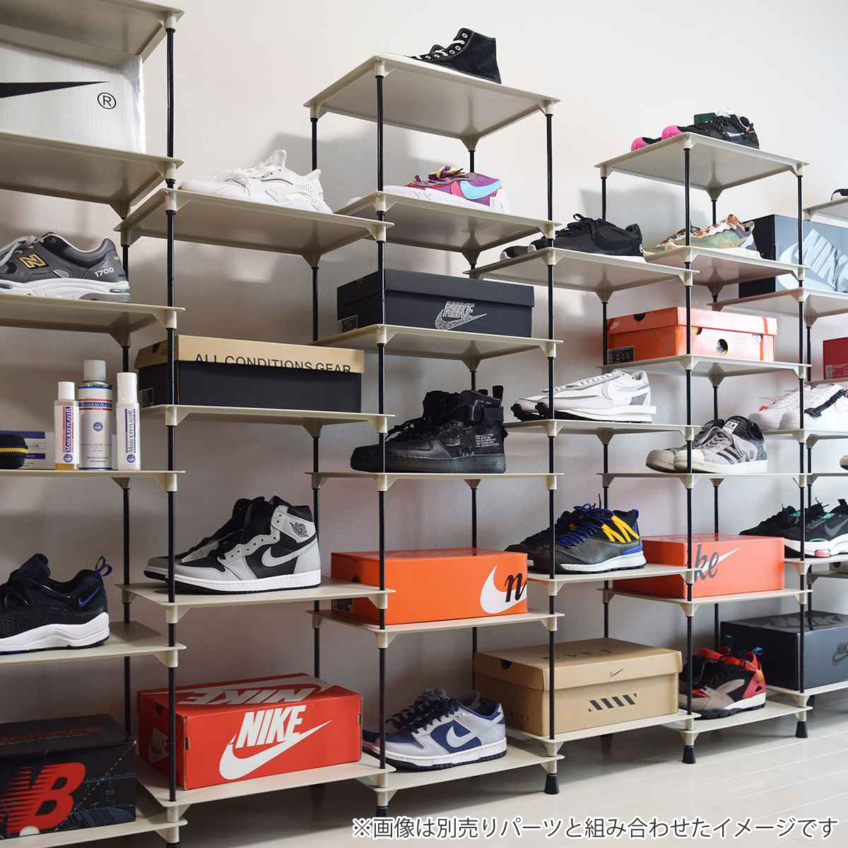 フット 2個セット シューズラック bcl 専用パーツ ( パーツ パーツのみ 追加パーツ スニーカー 収納 シューズボックス 靴箱 靴棚 下駄箱 靴収納 玄関 収納棚 部品 靴 ディスプレイ 見せる収納 コレクション 2個 組み合わせ )