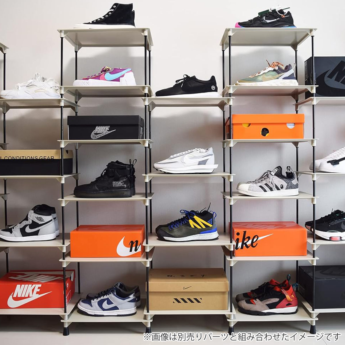 フット 2個セット シューズラック bcl 専用パーツ ( パーツ パーツのみ 追加パーツ スニーカー 収納 シューズボックス 靴箱 靴棚 下駄箱 靴収納 玄関 収納棚 部品 靴 ディスプレイ 見せる収納 コレクション 2個 組み合わせ )