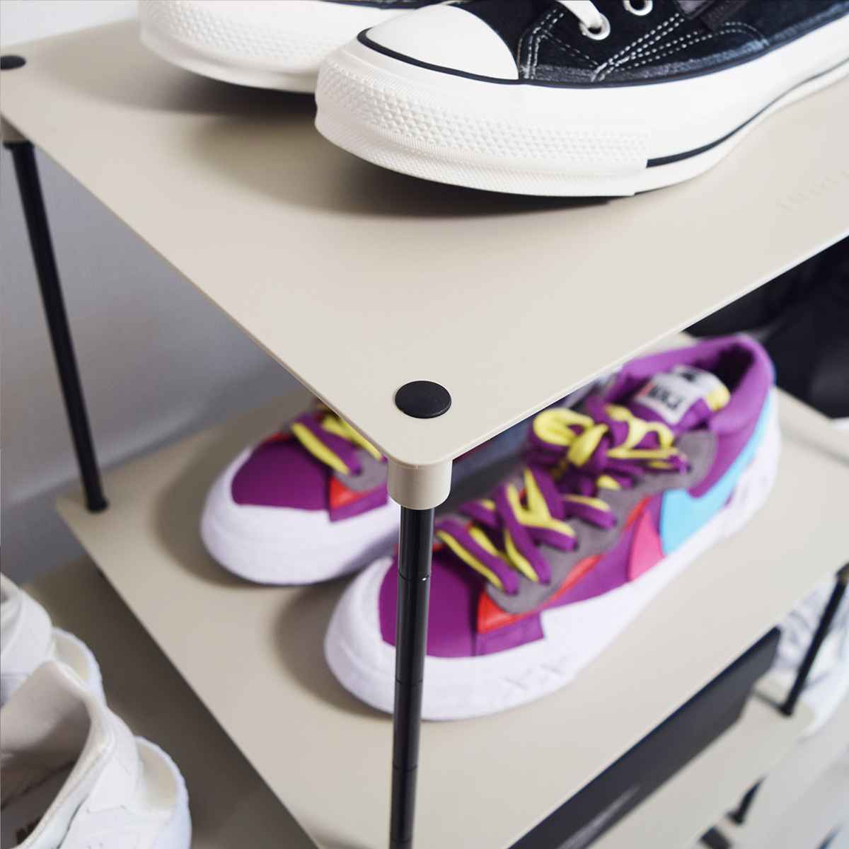 シューズラック bcl 7段 組み合わせ自由 ( スニーカー 収納 シューズボックス 靴箱 靴棚 下駄箱 靴収納 玄関 収納棚 組合せ 靴 ディスプレイ 見せる収納 コレクション 組み合わせ )