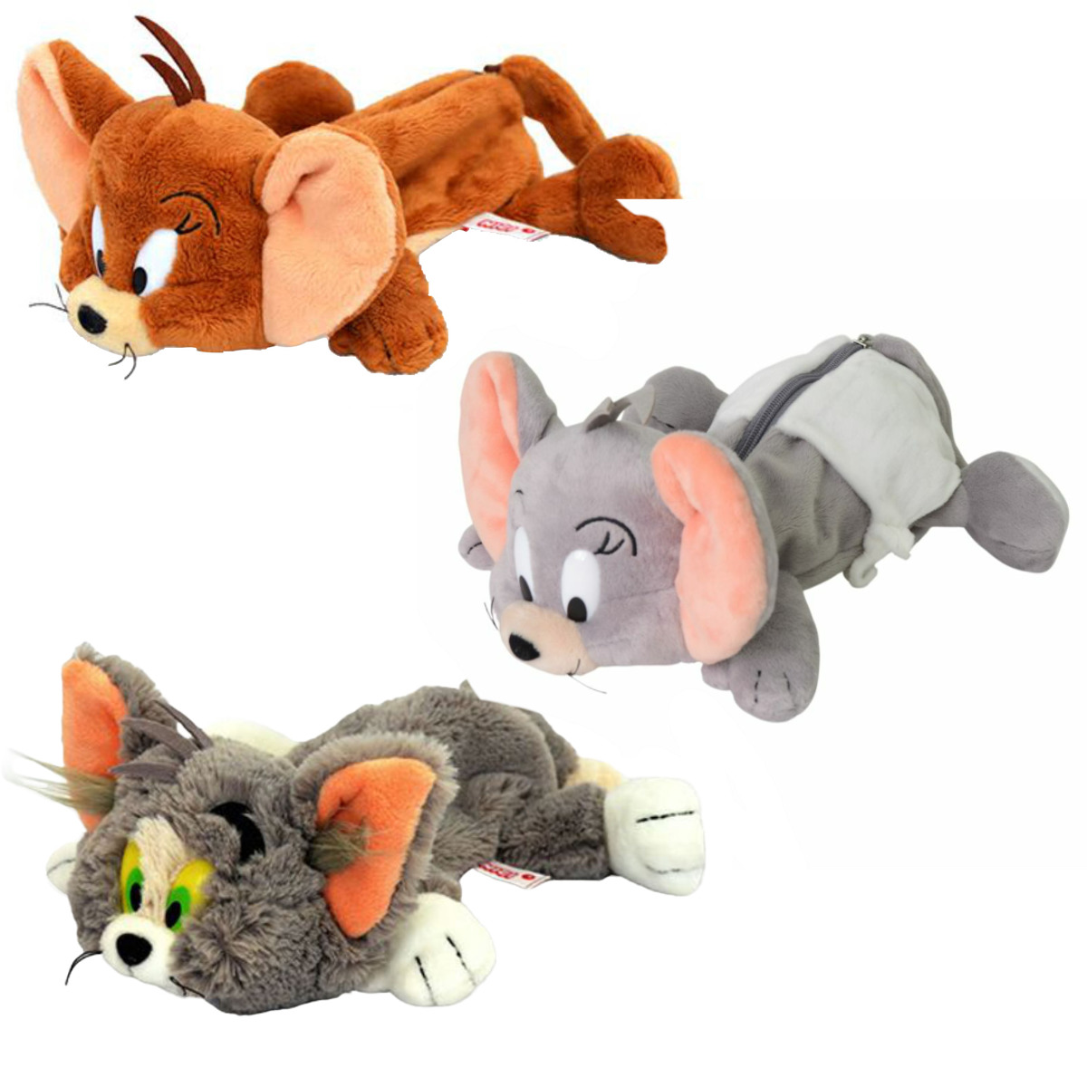 筆箱 フィギュアポーチ NICI トムとジェリー ぬいぐるみ （ ニキ ポーチ トム ジェリー タフィー 小物入れ マスコット ペンポーチ 文房具 キャラクター 中学生 高校生 アニマル 動物 ギフト プレゼント グッズ ） 【ジェリー】