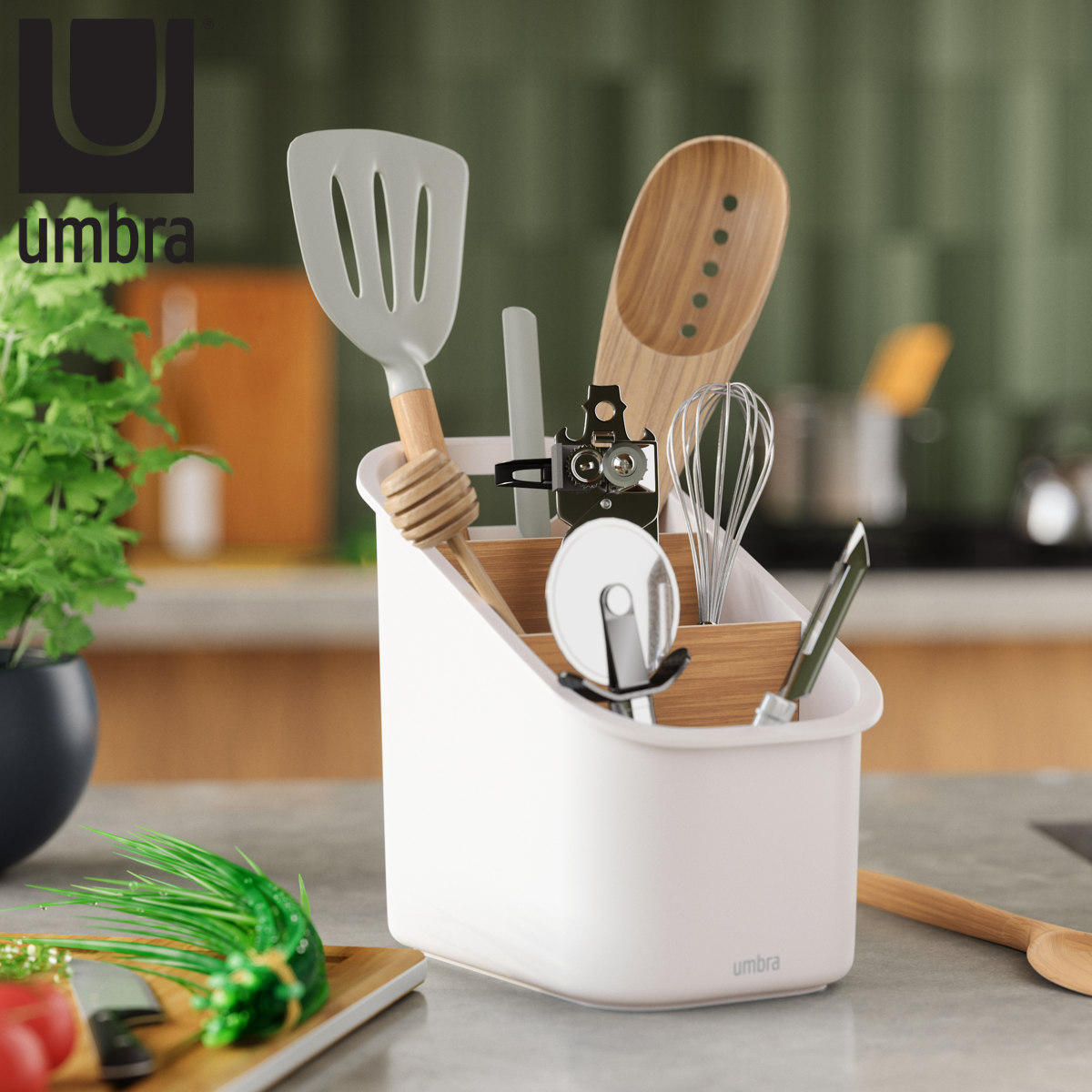 Umbra キッチンツールスタンド ベルウッド ユーテンシルホルダー ( アンブラ キッチンツール 収納 キッチンツール入れ キッチンツールラック 立てる キッチンツールホルダー キッチンツールケース スタンド おしゃれ )