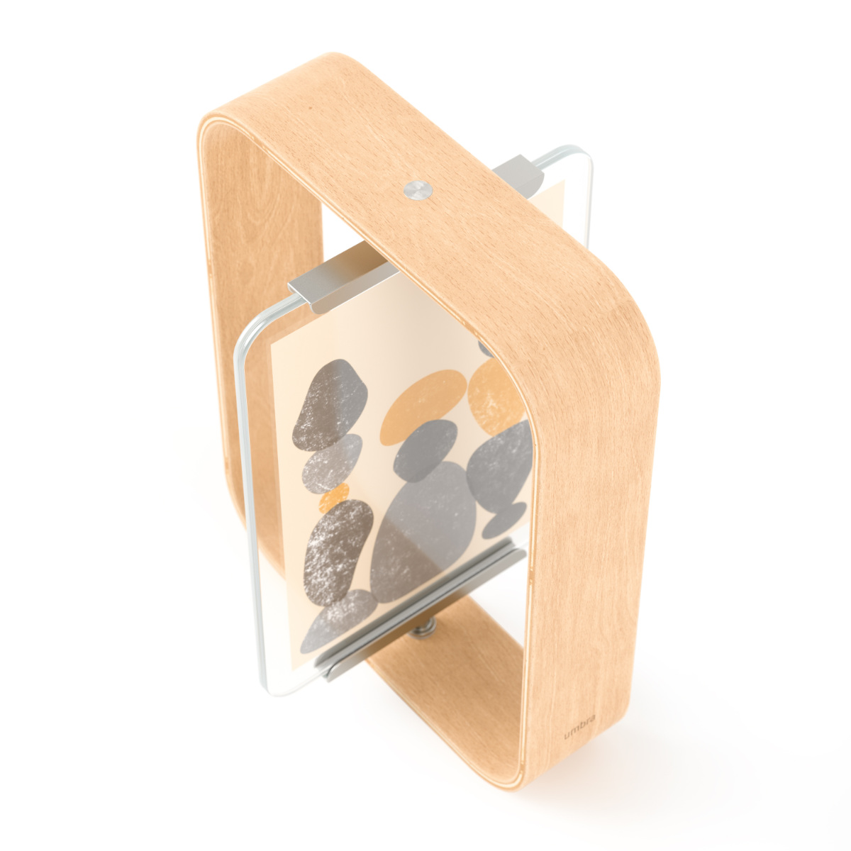 Umbra フォトフレーム ベルウッドデスクフレーム 18.8×23.9cm 木製 ガラス ( 写真立て 写真 フレーム 木 縦 横 2L判 回転 角度調整 おしゃれ フォト 飾る インテリア 玄関 リビング ) 【ブラック】 ブラック