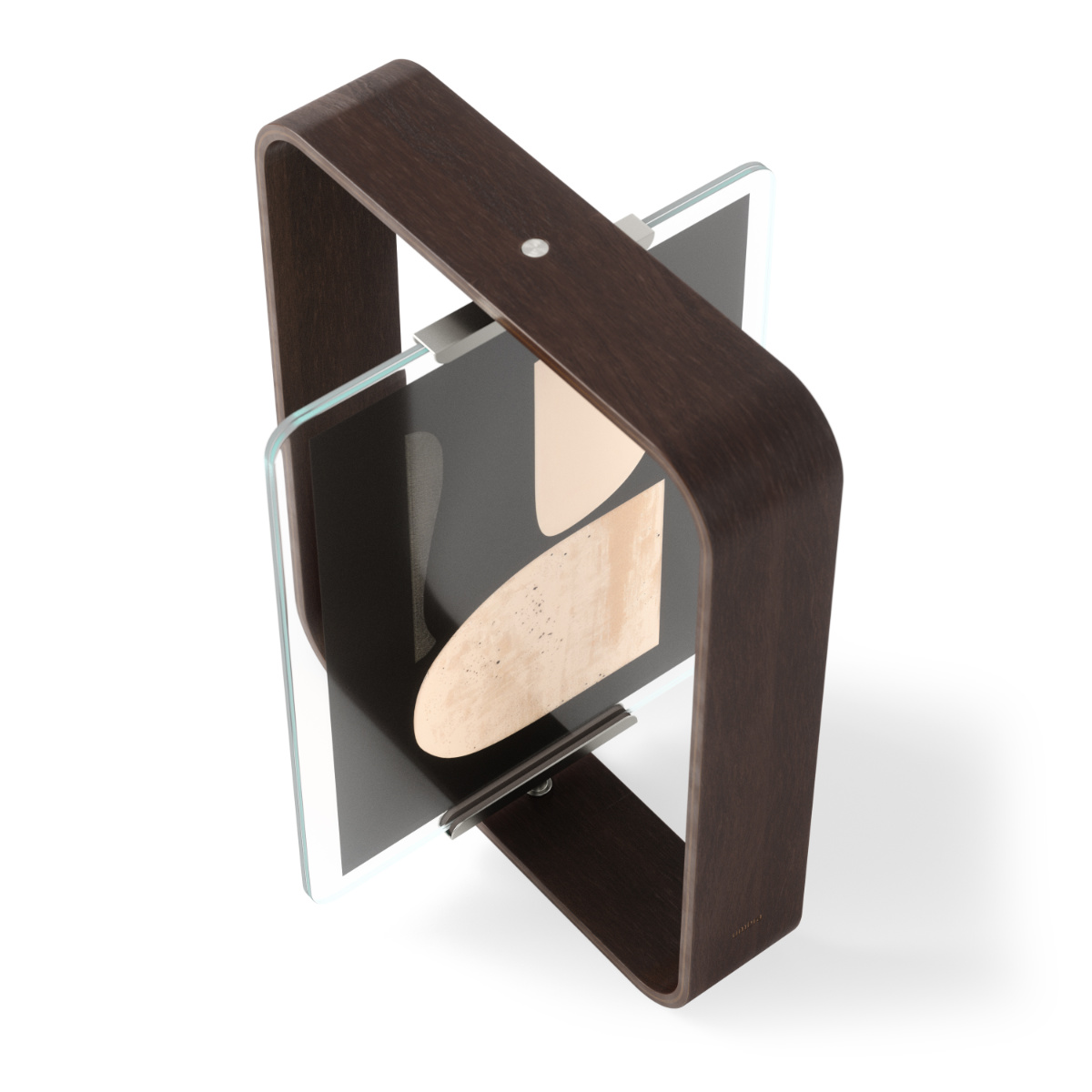 Umbra フォトフレーム ベルウッドデスクフレーム 26×31cm 木製 ガラス ( 写真立て 写真 フレーム 木 縦 横 6切 大きめ 六つ切り 回転 角度調整 おしゃれ フォト 飾る インテリア 玄関 リビング ) 【ブラック】 ブラック