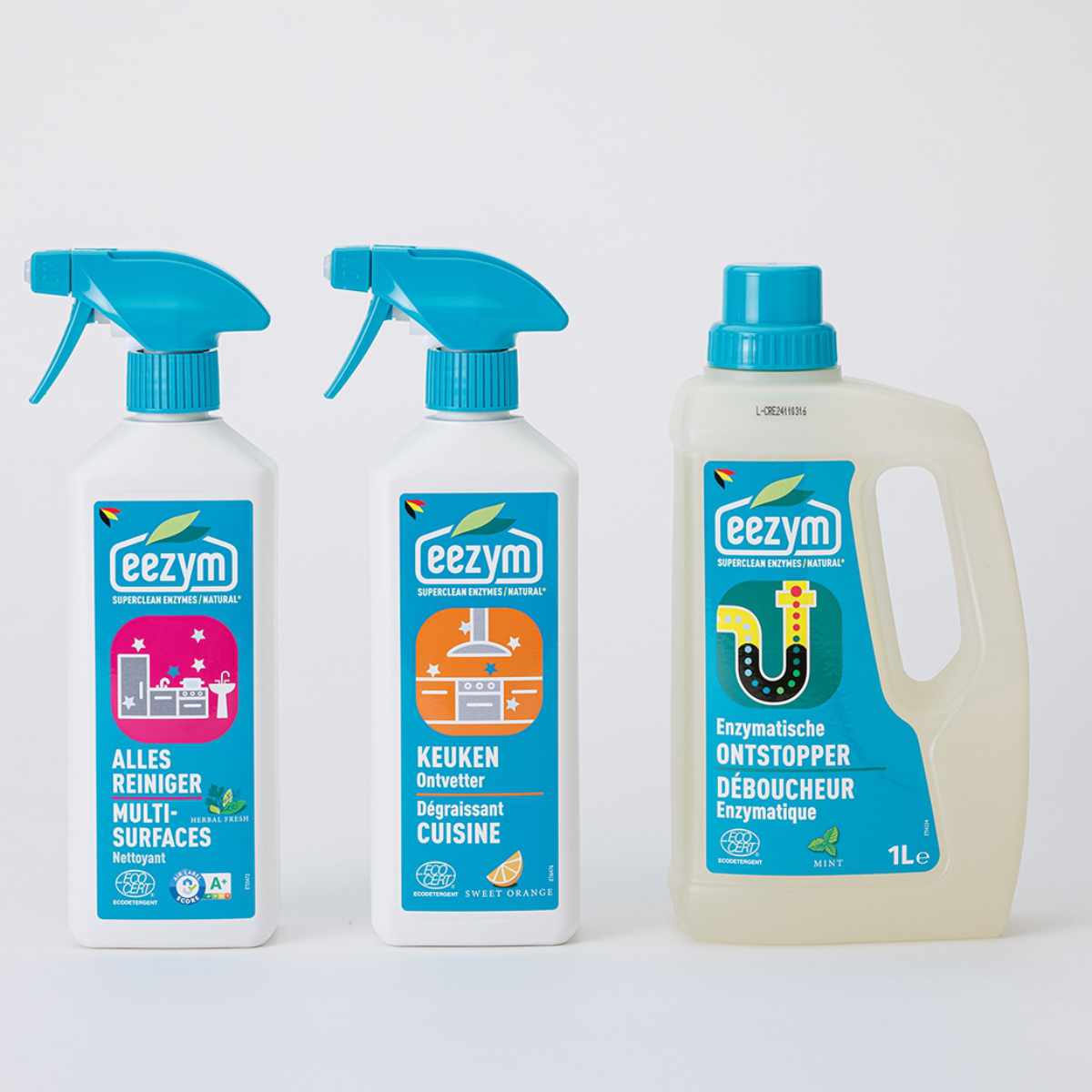 洗剤 eezym 酵素洗剤 酵素キッチンクリーナー 油汚れ用 オレンジ ( 家庭用洗剤 酵素 油汚れ 中性洗剤 台所 キッチン ベルギー製 掃除 コンロ レンジフード 換気扇 掃除用洗剤 掃除用品 )