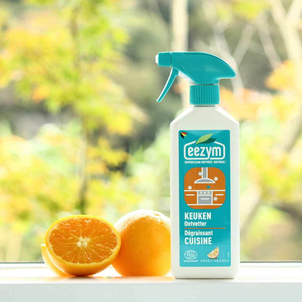 洗剤 eezym 酵素洗剤 酵素キッチンクリーナー 油汚れ用 オレンジ ( 家庭用洗剤 酵素 油汚れ 中性洗剤 台所 キッチン ベルギー製 掃除 コンロ レンジフード 換気扇 掃除用洗剤 掃除用品 )