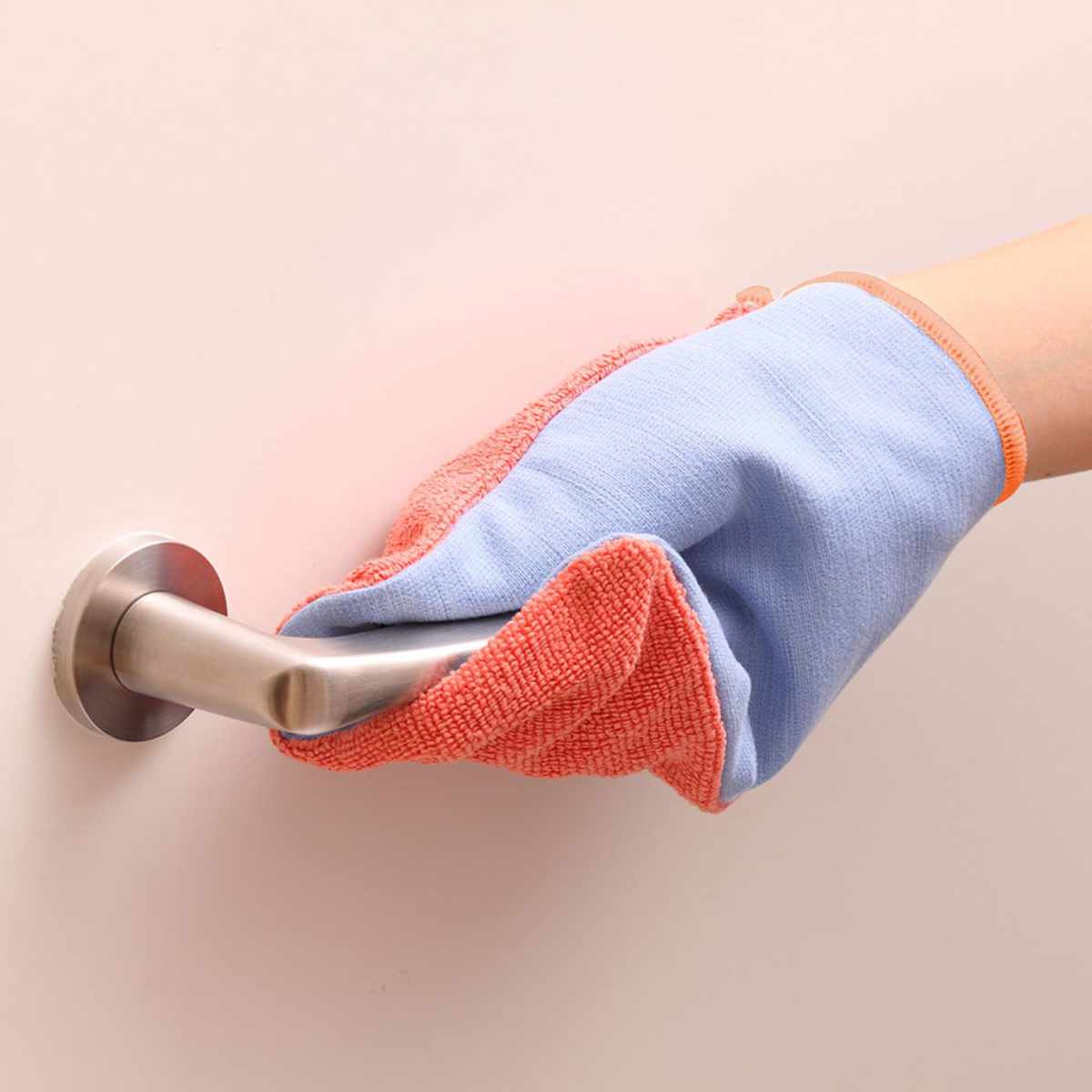 ふきん マルチグローブ 両面色違い 掃除 水だけで簡単 洗濯機OK 多用途 ( 手袋タイプ クロス 掃除用 雑巾 水だけでOK 拭き掃除 ほこり 鏡 掃除用品 掃除グッズ ) 【レッドブルー】 レッドブルー