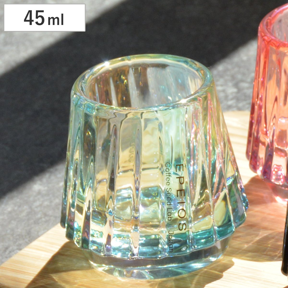 グラス キスカップ ガラス 1個入 （ 45ml コップ タンブラー 食器 持ち運び 可愛い 軽い ）