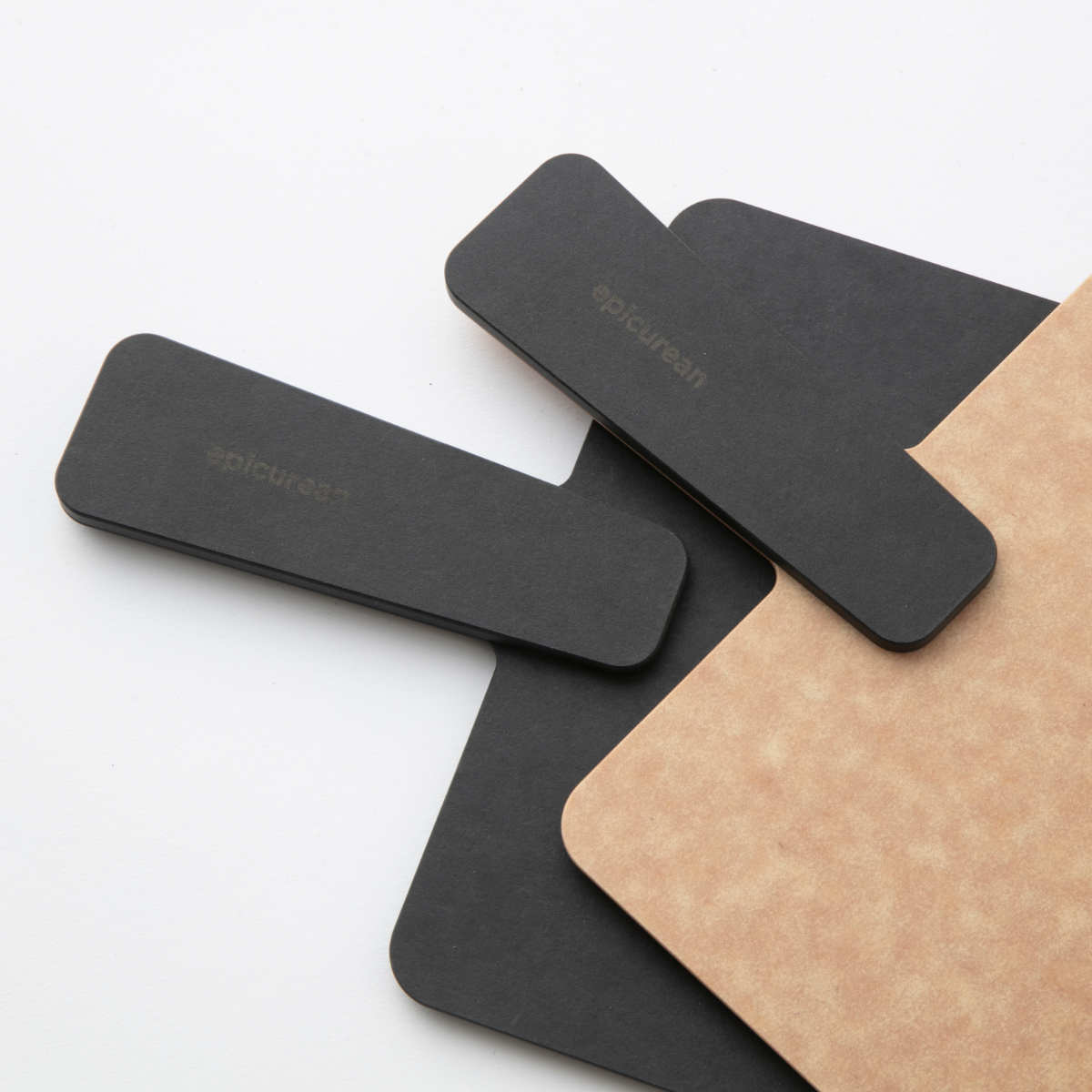 エピキュリアン 持ち手付きカッティングボード M 木製 ハンディボード まな板 ( まないた マナイタ 俎板 Mサイズ 薄型 軽量 食洗機対応 キッチン おしゃれ 天然木 繊維 合成 トレー プレート 取っ手 両面使用 下ごしらえ 調理用品 ) 【ナチュラル】 ナチュラル