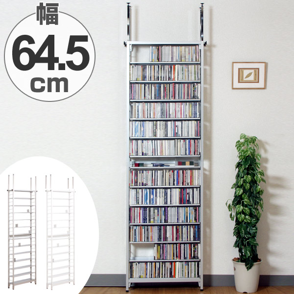未使用新品 コミック・CDラック】丈夫なスチール製で天井突っ張り型 かわいかっ