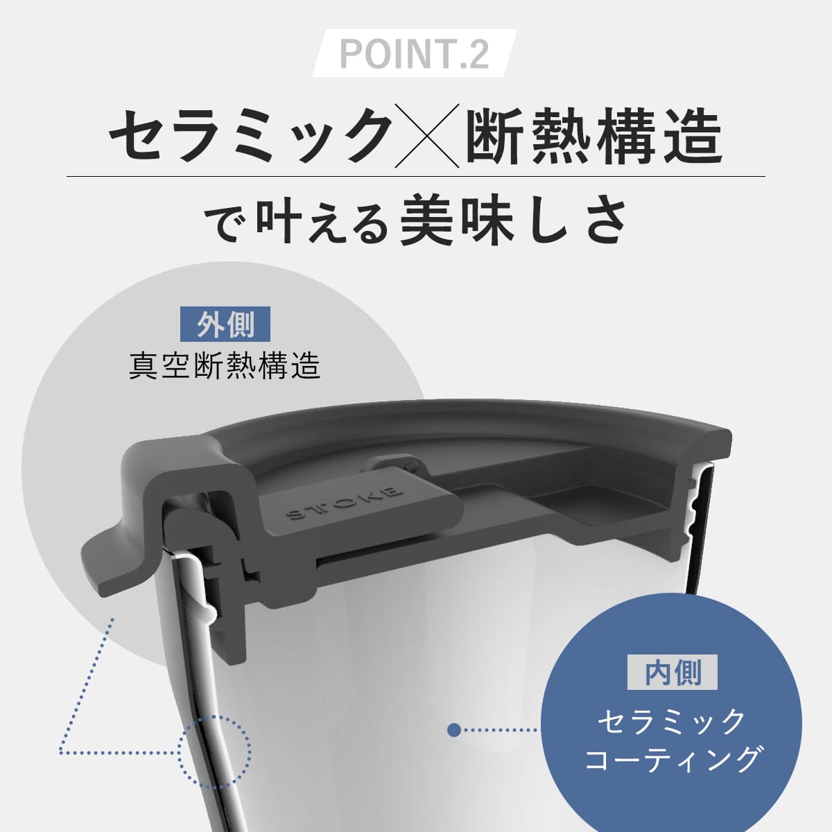 STTOKE ストーク ストロータンブラー 20oz 590ml ( ストロー 保温 保冷 蓋付き 真空構造 完全密封 こぼれない おしゃれ 溢れない 真空断熱 水筒 コーヒー スポドリ 炭酸 OK 広口形状 滑り止め ) 【サンバーストオレンジ】 サンバーストオレンジ