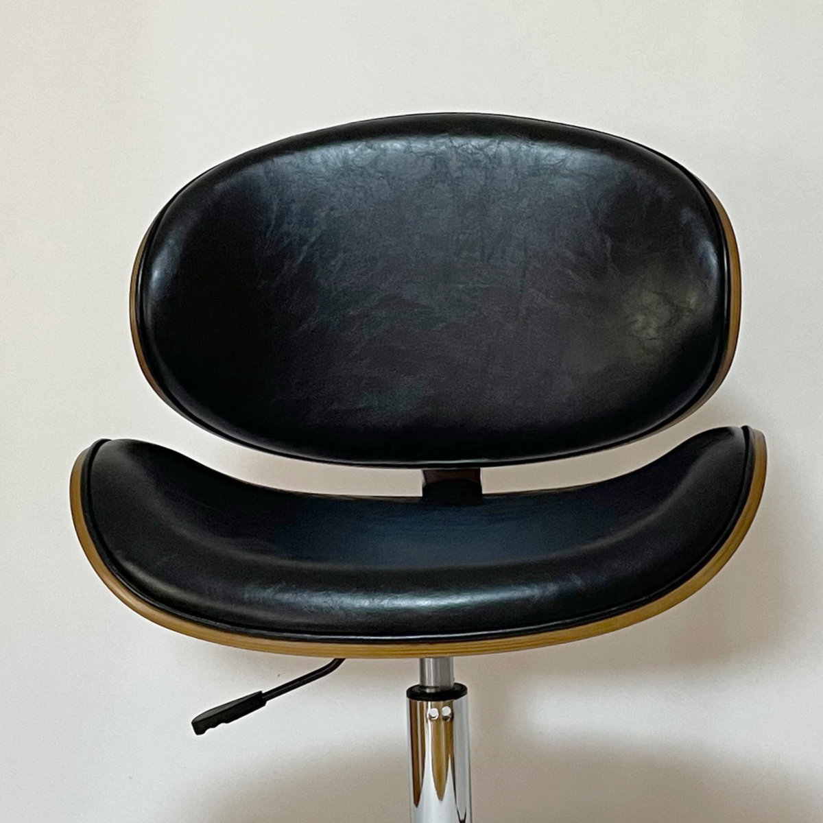 オフィスチェア 昇降式 座面高43~54.5cm 合皮タイプ デスクチェア KNOX ( 椅子 イス いす チェア キャスター付き 高さ調節 曲木 木目 レザー調 おしゃれ 高級感 ) 【グリーン】 グリーン