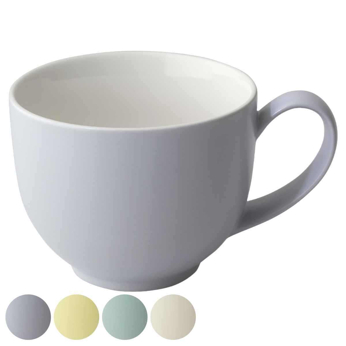 マグカップ 295ml Qティーカップ ハンドル 陶器 （ 食洗機対応 電子レンジ対応 コーヒーカップ マグ コップ カップ カラフル 取っ手付き