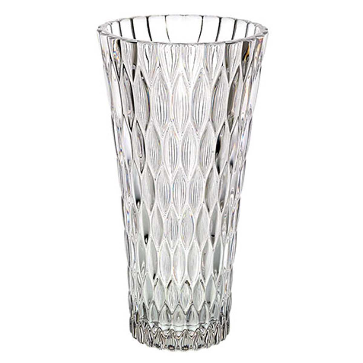 花瓶 割れないガラス PVクリスタ円錐クロウ 直径15.5×高さ30cm