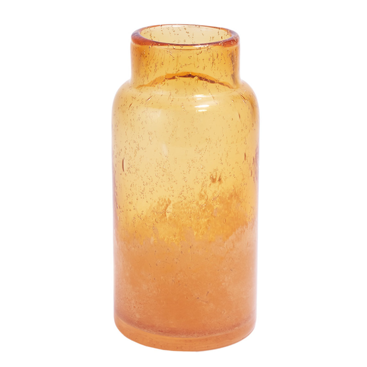透明　気泡硝子　花瓶　古道具