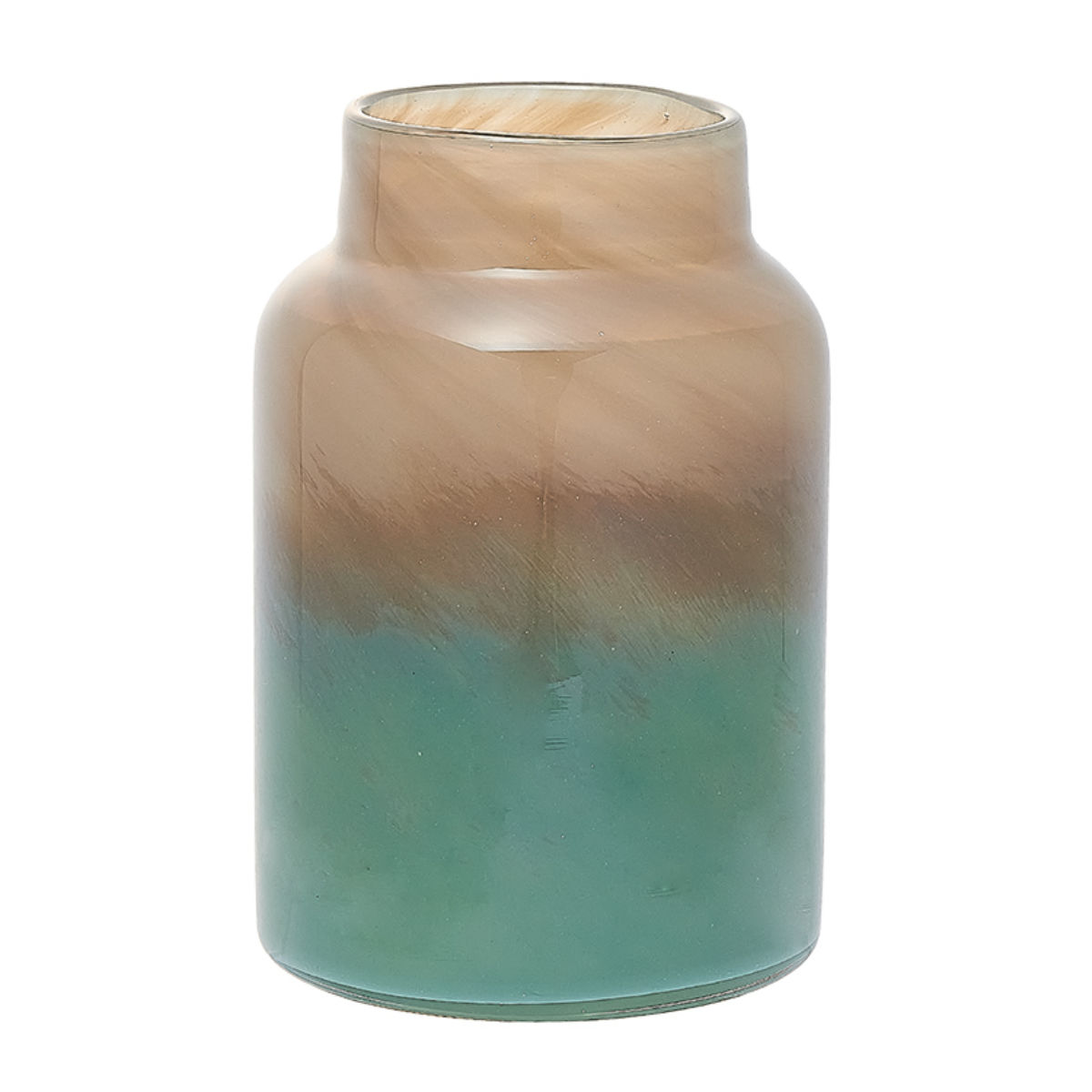 花瓶 DGボトルベース 直径15×高さ22cm グリーンブラウン ガラス