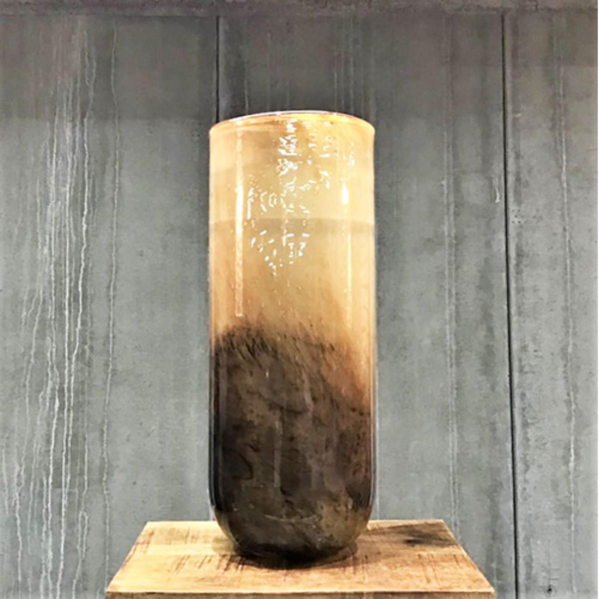 花瓶 DGガラスエレガントブラウン 直径20.5×高さ51cm ガラス