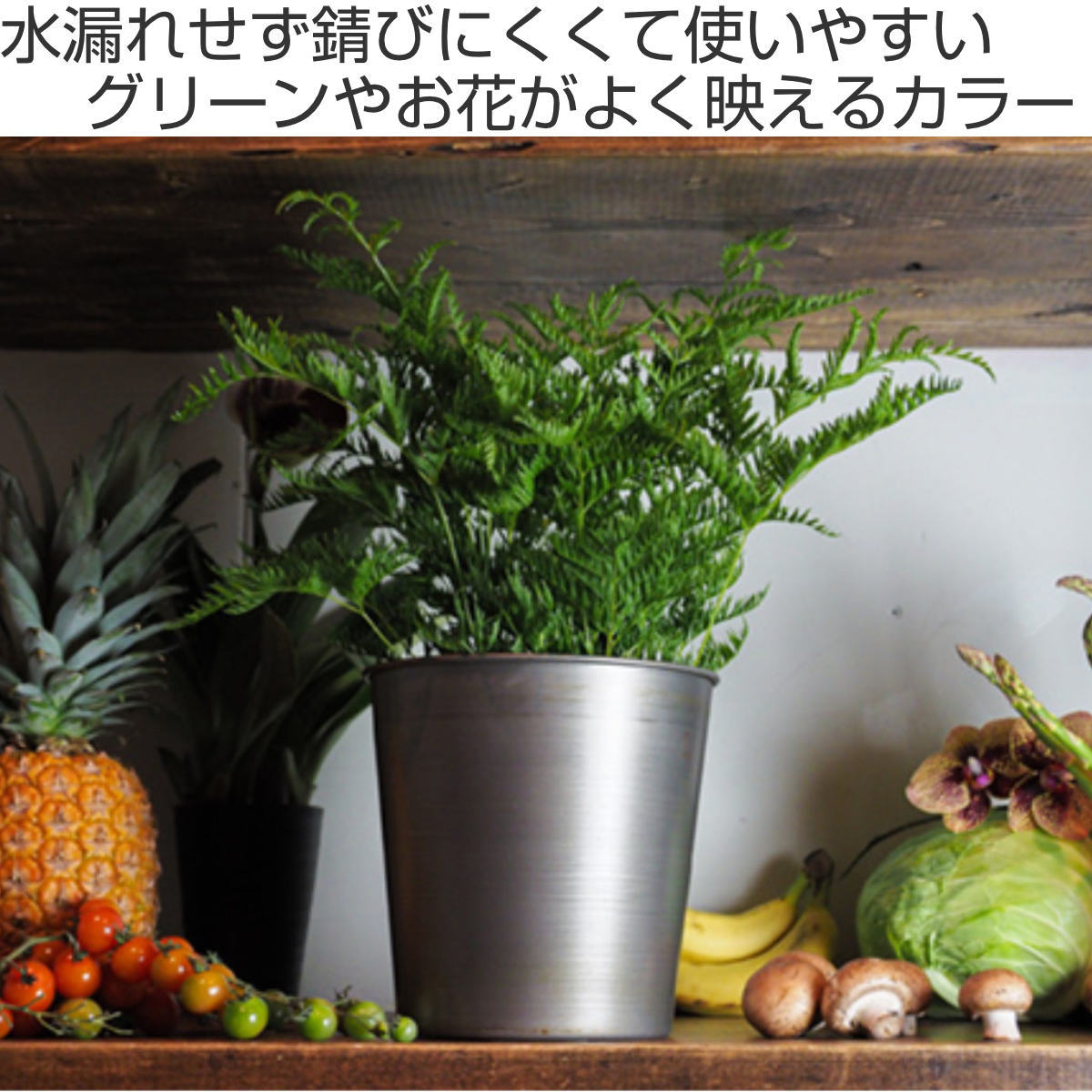 プランター MC円錐ポット 直径20×高さ20cm アイアン ( 植木鉢 プラントポット 植物用ポット 花瓶 花びん 花器 鉢カバー ポット 丸 円すい 卓上 スタンド 置く 植物 花 観葉植物 多肉植物 サボテン 園芸 直植え インテリア ) 【ブラック】 ブラック