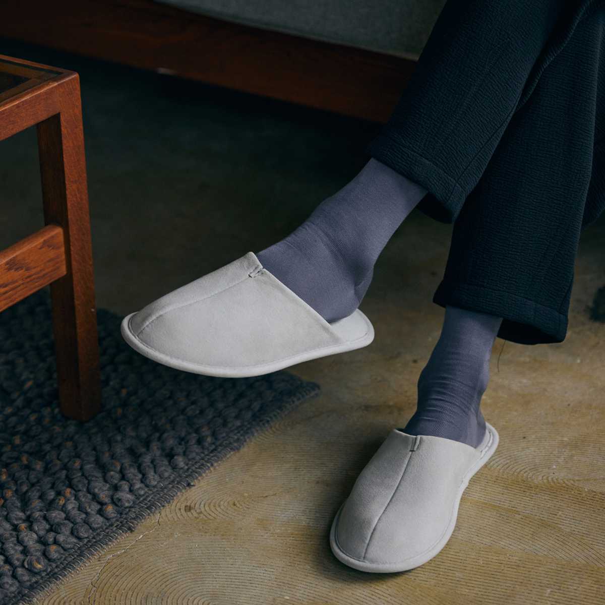 スリッパ ルームズイージーウォッシュ ウルトラスエード M L 22.5~27.0cm 洗える ( ルームシューズ 室内 来客用 人工皮革 ユニセックス EVAソール スエード調 合皮 トイレ サロン おしゃれ レディース メンズ オールシーズン ) 【トープ M】 トープ M