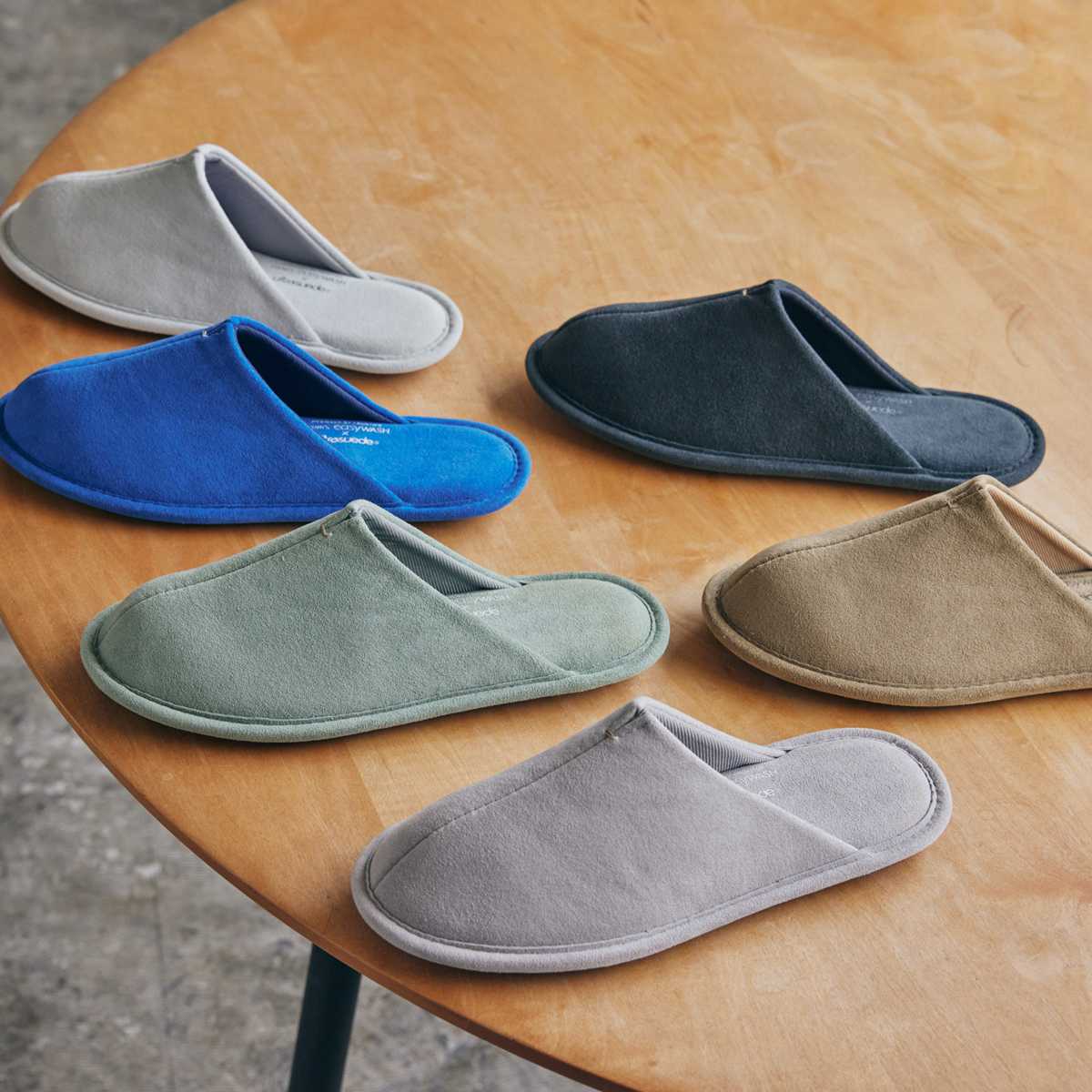 スリッパ ルームズイージーウォッシュ ウルトラスエード M L 22.5~27.0cm 洗える ( ルームシューズ 室内 来客用 人工皮革 ユニセックス EVAソール スエード調 合皮 トイレ サロン おしゃれ レディース メンズ オールシーズン ) 【トープ M】 トープ M