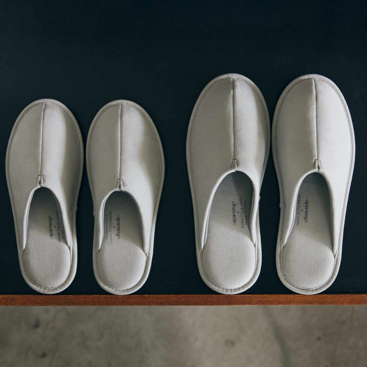 スリッパ ルームズイージーウォッシュ ウルトラスエード M L 22.5~27.0cm 洗える ( ルームシューズ 室内 来客用 人工皮革 ユニセックス EVAソール スエード調 合皮 トイレ サロン おしゃれ レディース メンズ オールシーズン ) 【トープ M】 トープ M